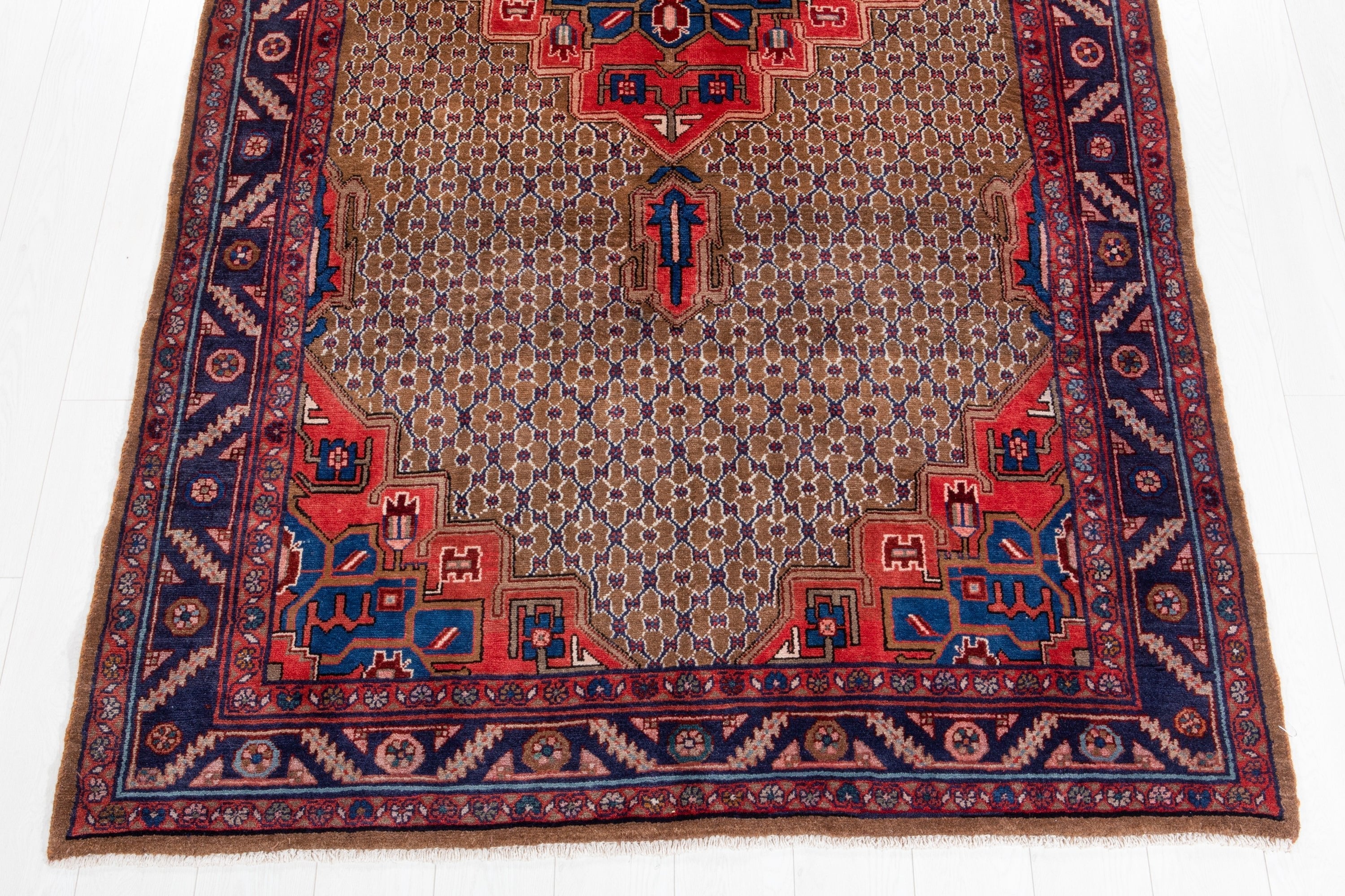 Hand-Knotted Vintage Wool Area Rug – 10' 7" x 5' 2" (323 x 157 cm) - Yasi & Fara
