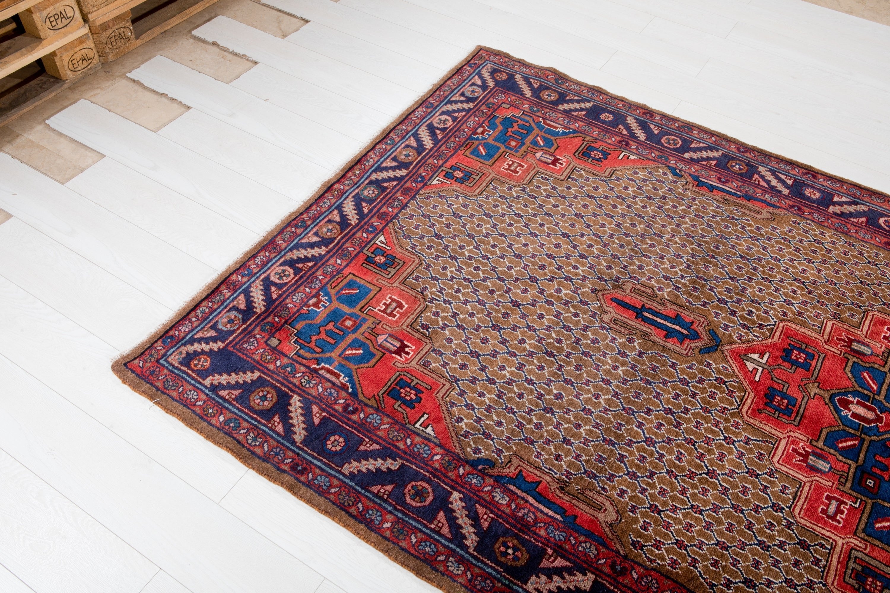 Hand-Knotted Vintage Wool Area Rug – 10' 7" x 5' 2" (323 x 157 cm) - Yasi & Fara