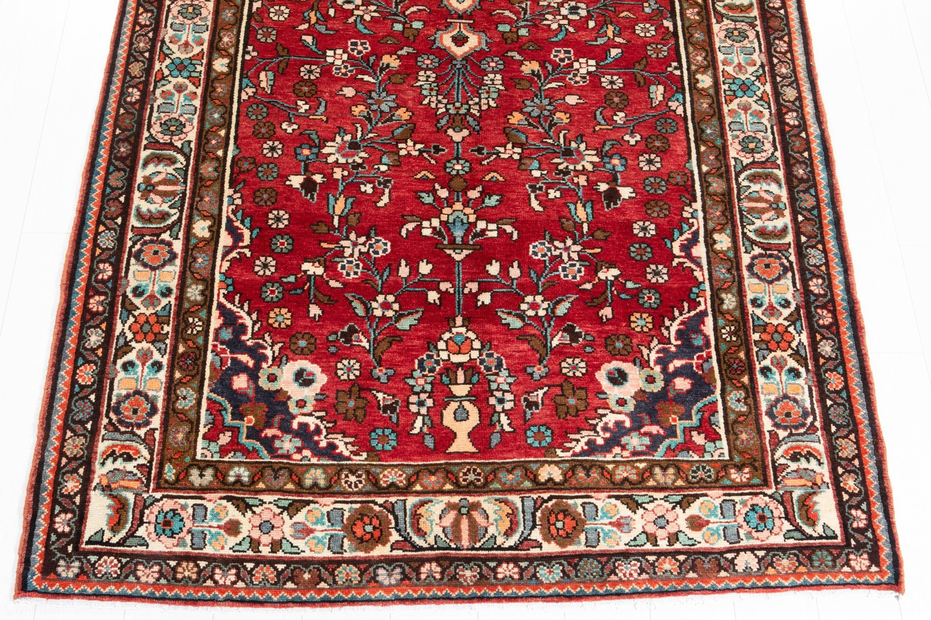 Hand-Knotted Vintage Wool Area Rug – 10' 5" x 5' (317 x 154cm) - Yasi & Fara