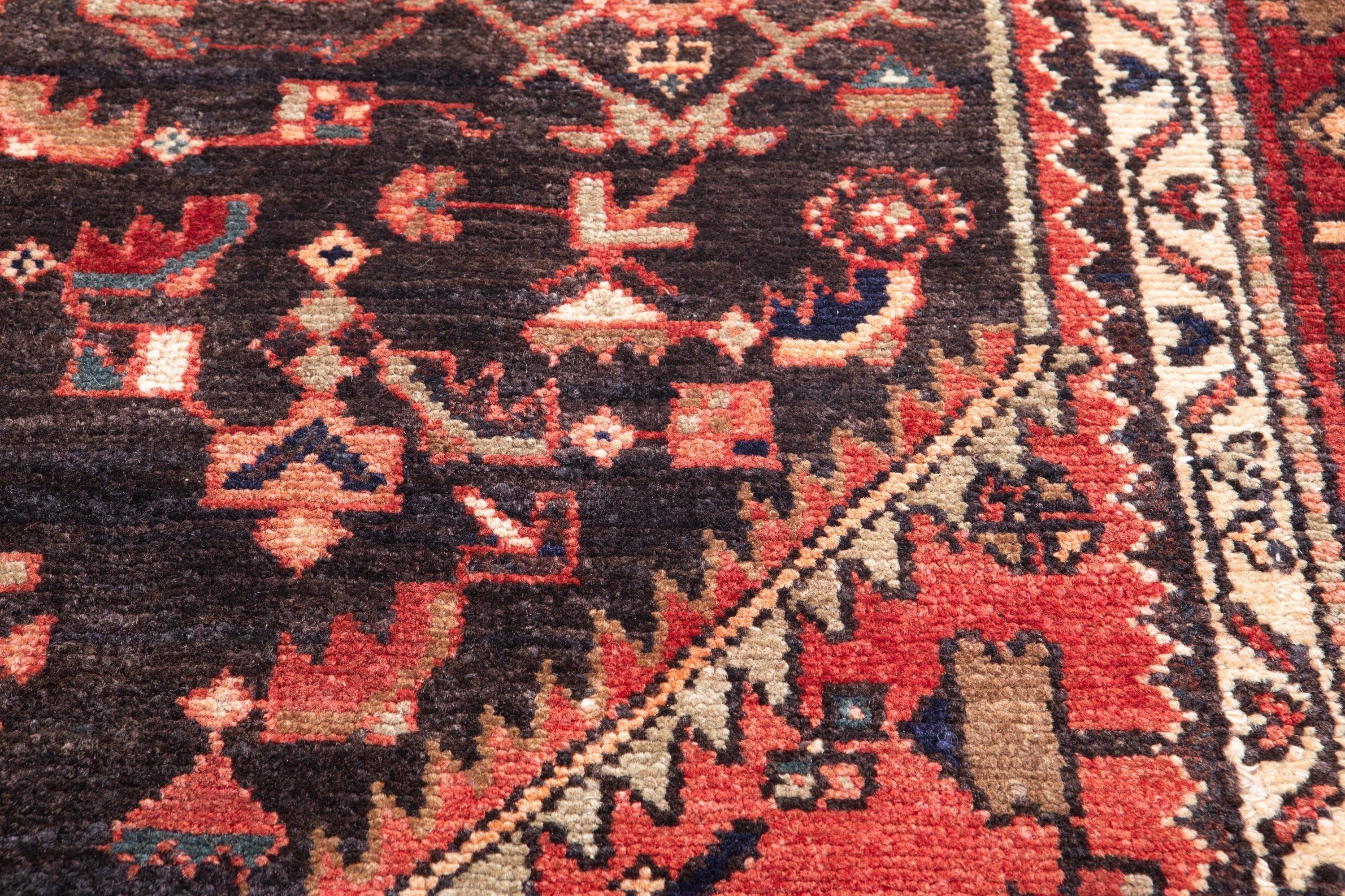 Hand-Knotted Vintage Wool Area Rug – 11' 1" x 5' 3" (338 x 159 cm) - Yasi & Fara