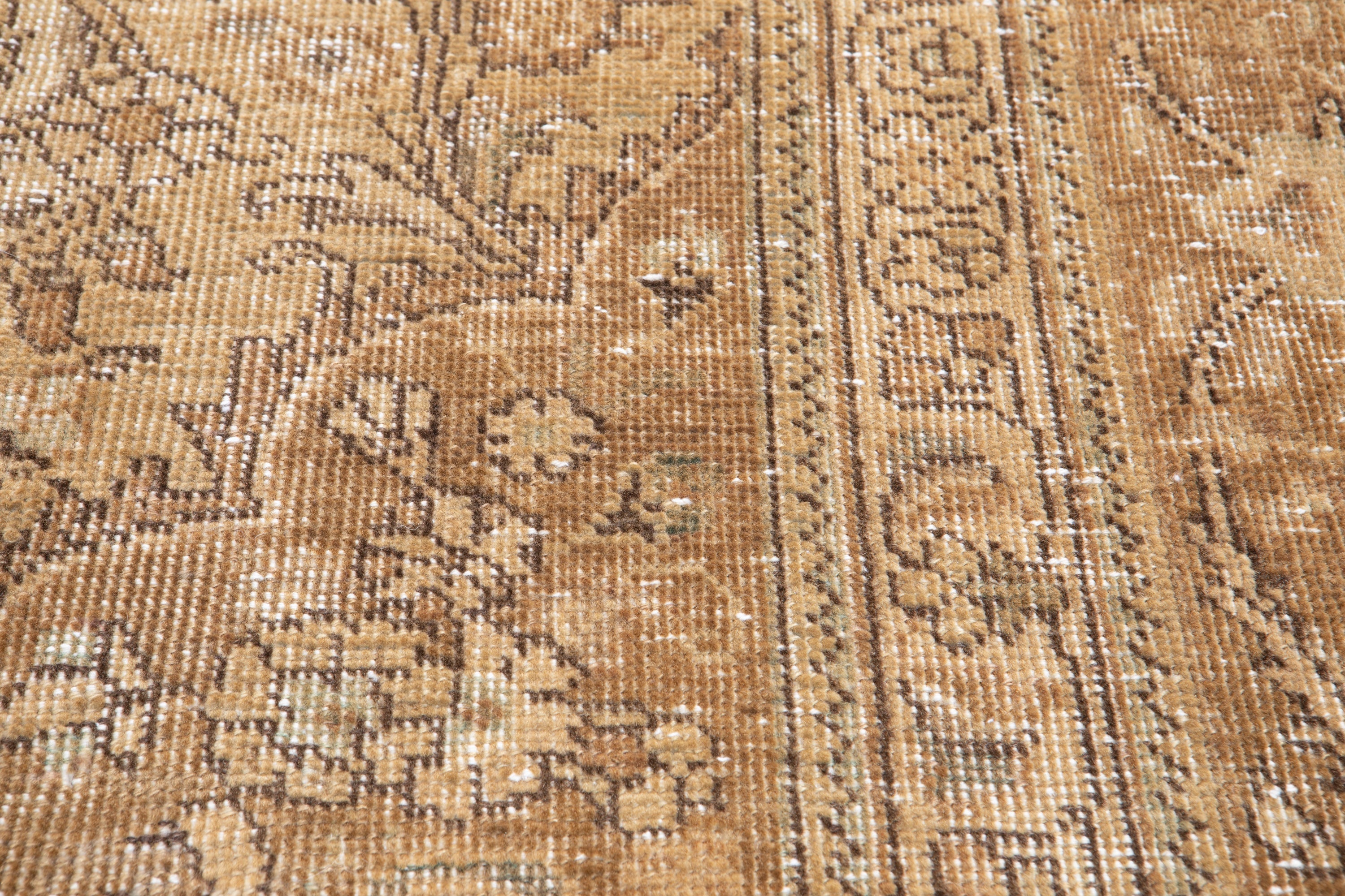 Hand-Knotted Vintage Large Wool Area Rug Faded – 11' 5" x 7' 10" (349 x 240 cm) - Yasi & Fara