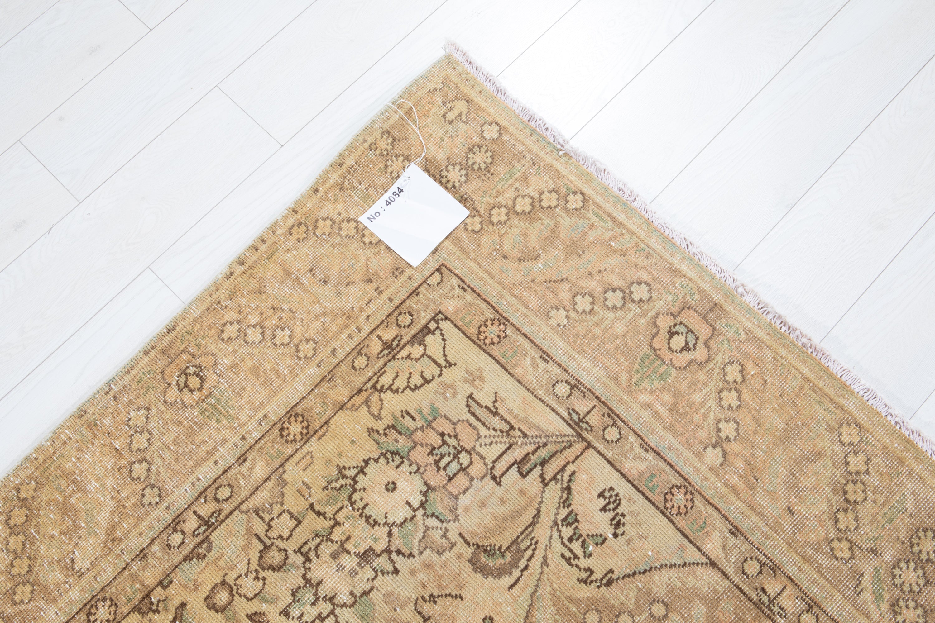 Hand-Knotted Vintage Large Wool Area Rug Faded – 9' 5" x 6' 3" (288 x 192 cm) - Yasi & Fara