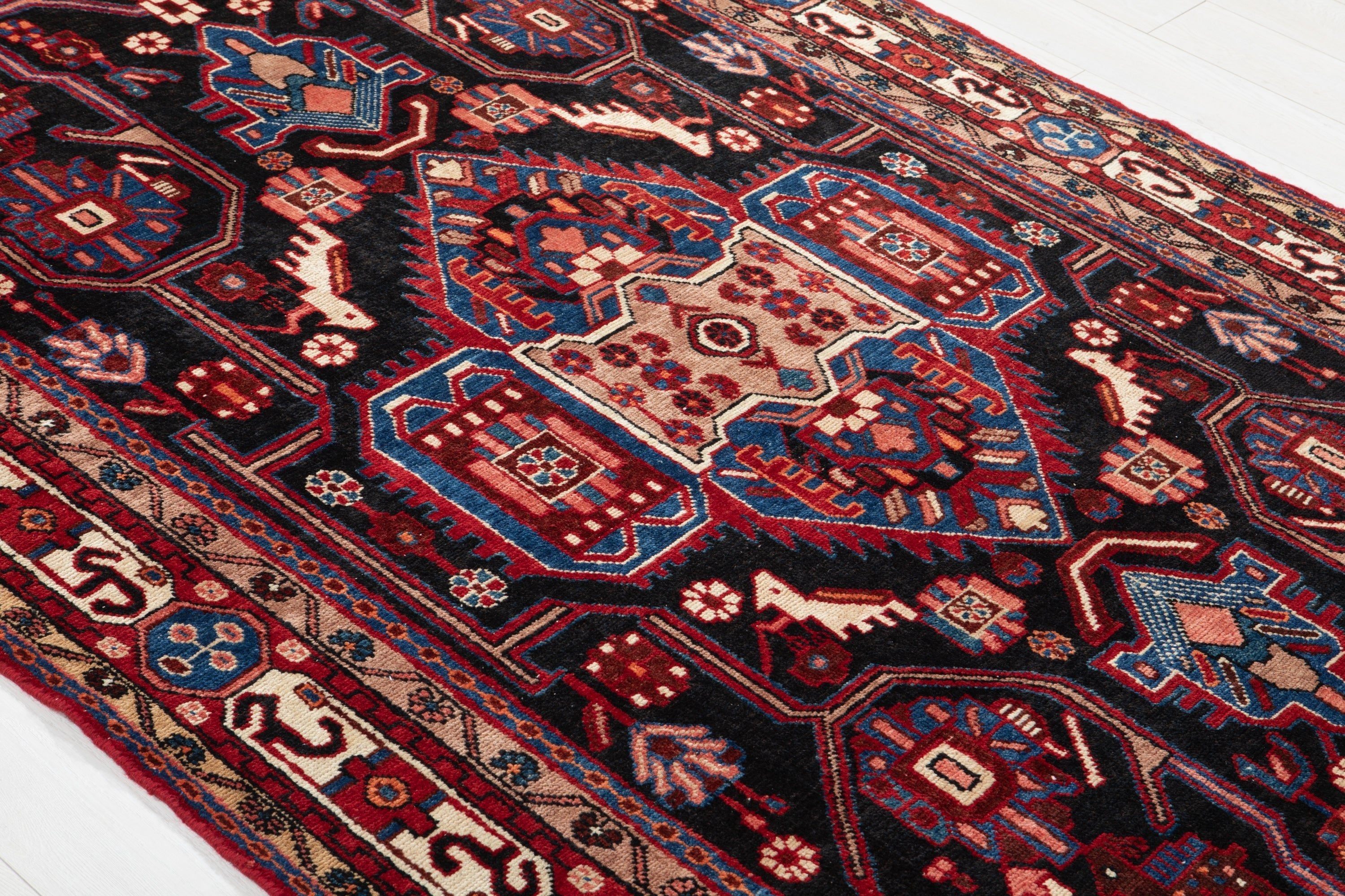 Hand-Knotted Vintage Wool Area Rug – 10' 4" x 5' 2" (316 × 158 cm) - Yasi & Fara