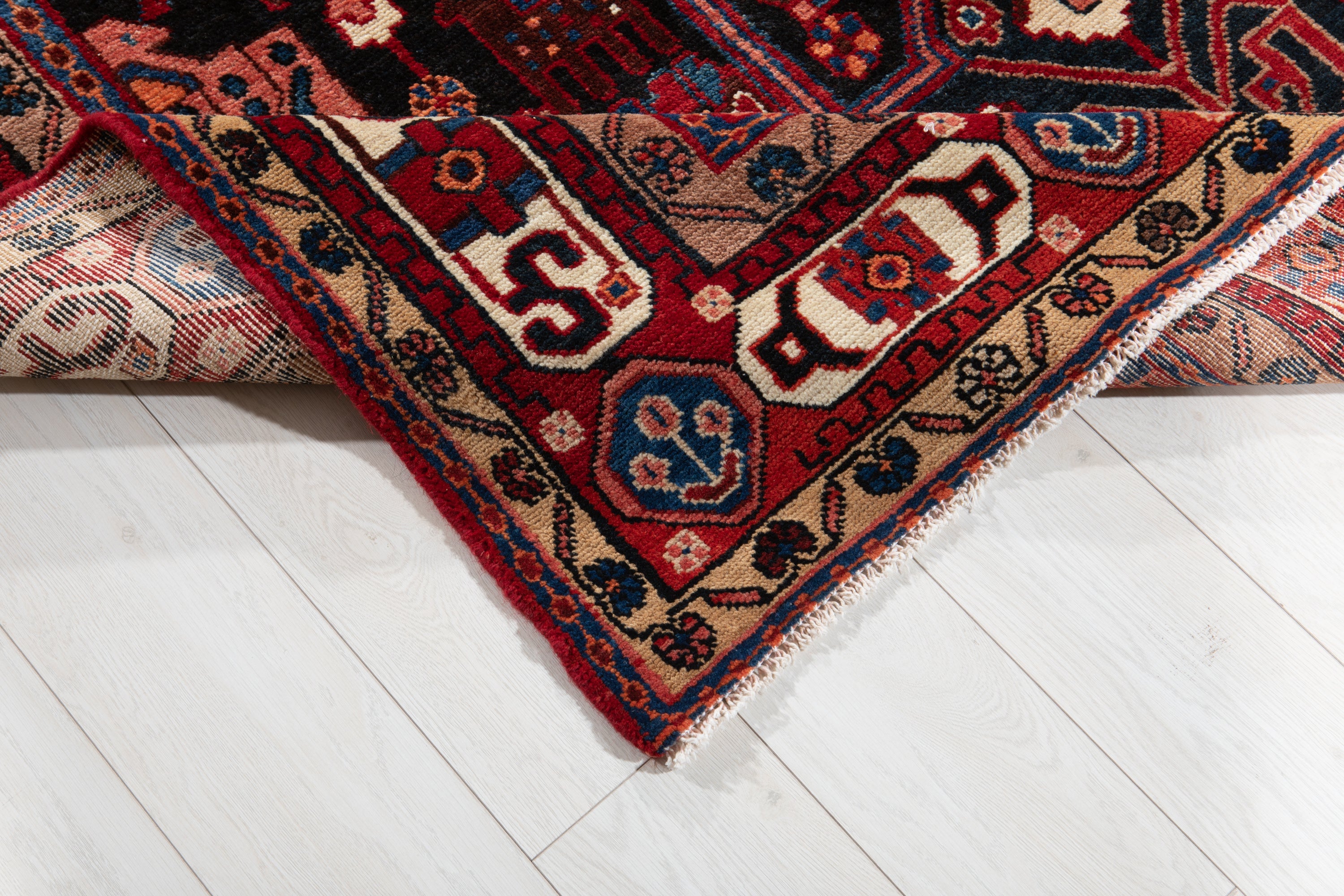 Hand-Knotted Vintage Wool Area Rug – 10' 4" x 5' 2" (316 × 158 cm) - Yasi & Fara