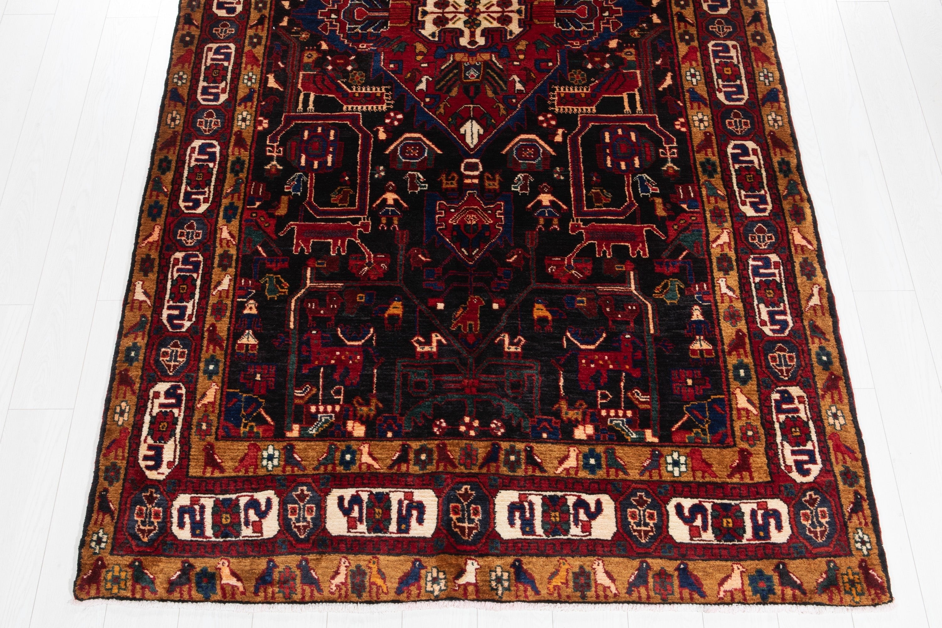 Hand-Knotted Vintage Wool Area Rug – 10' 9" x 5' 4" (327 x 164 cm) - Yasi & Fara