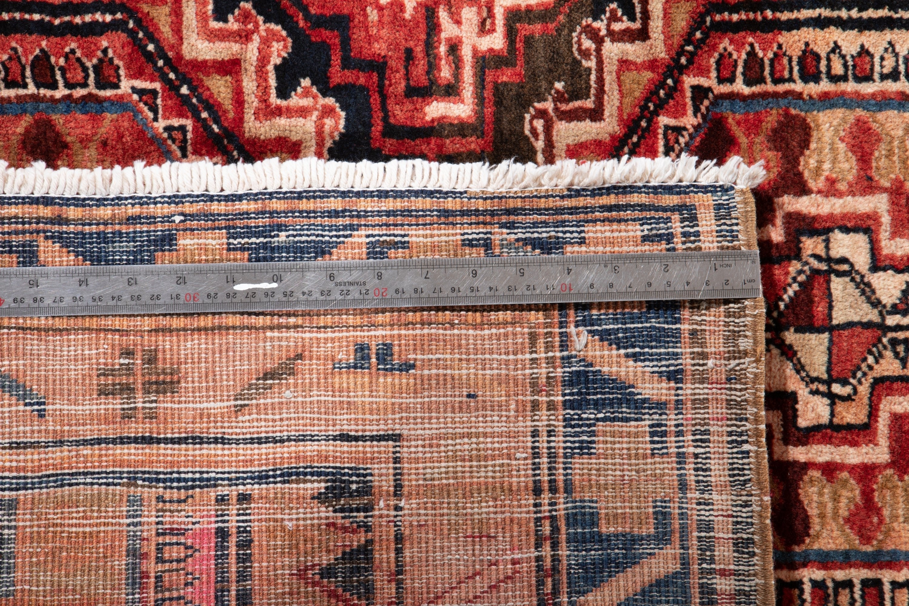 Hand-Knotted Vintage Wool Runner Rug – 14' x 4' 4" (427 x 133 cm) - Yasi & Fara