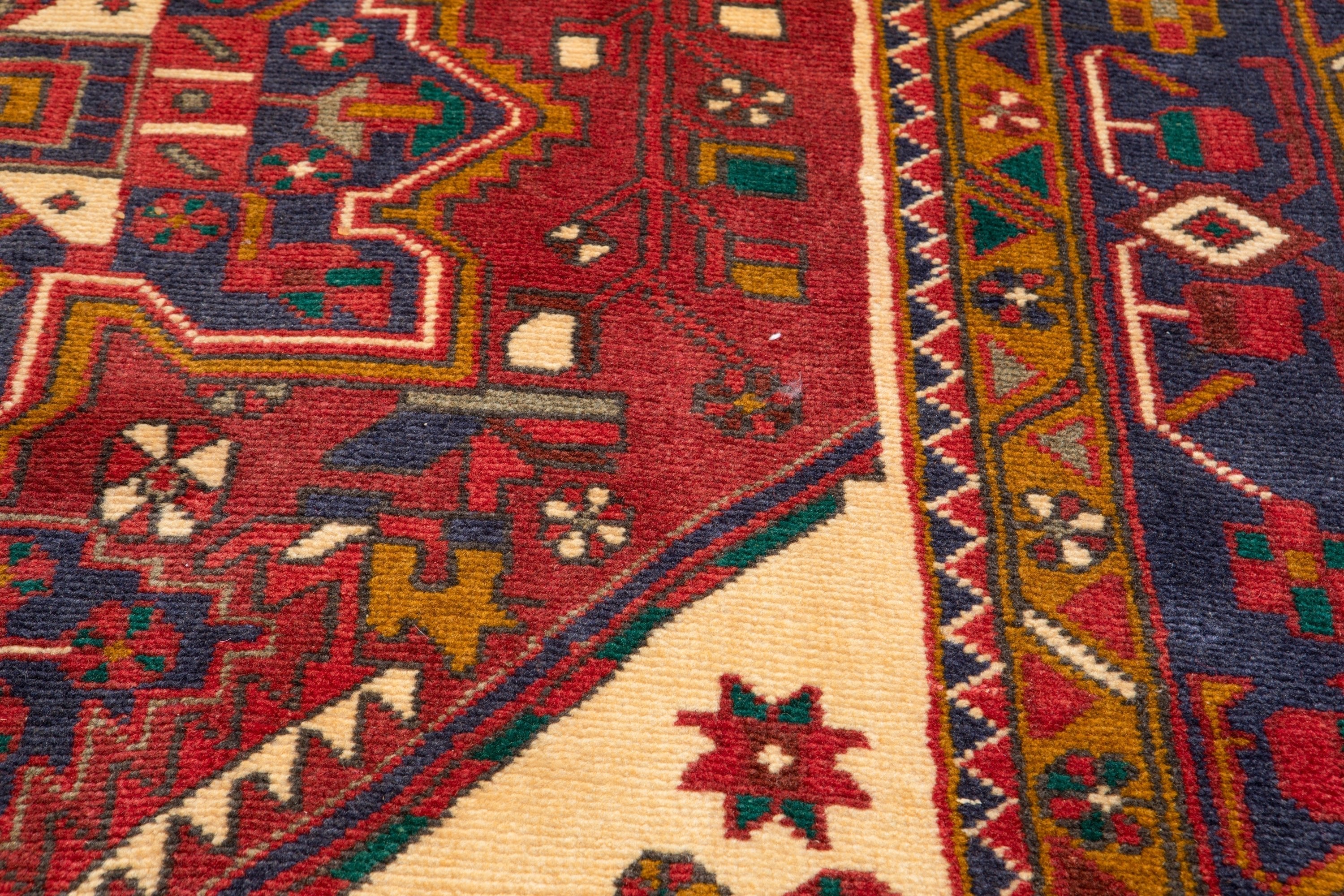 Hand-Knotted Vintage Wool Runner Rug – 10' 5" x 3' 10" (318 x 117 cm) - Yasi & Fara