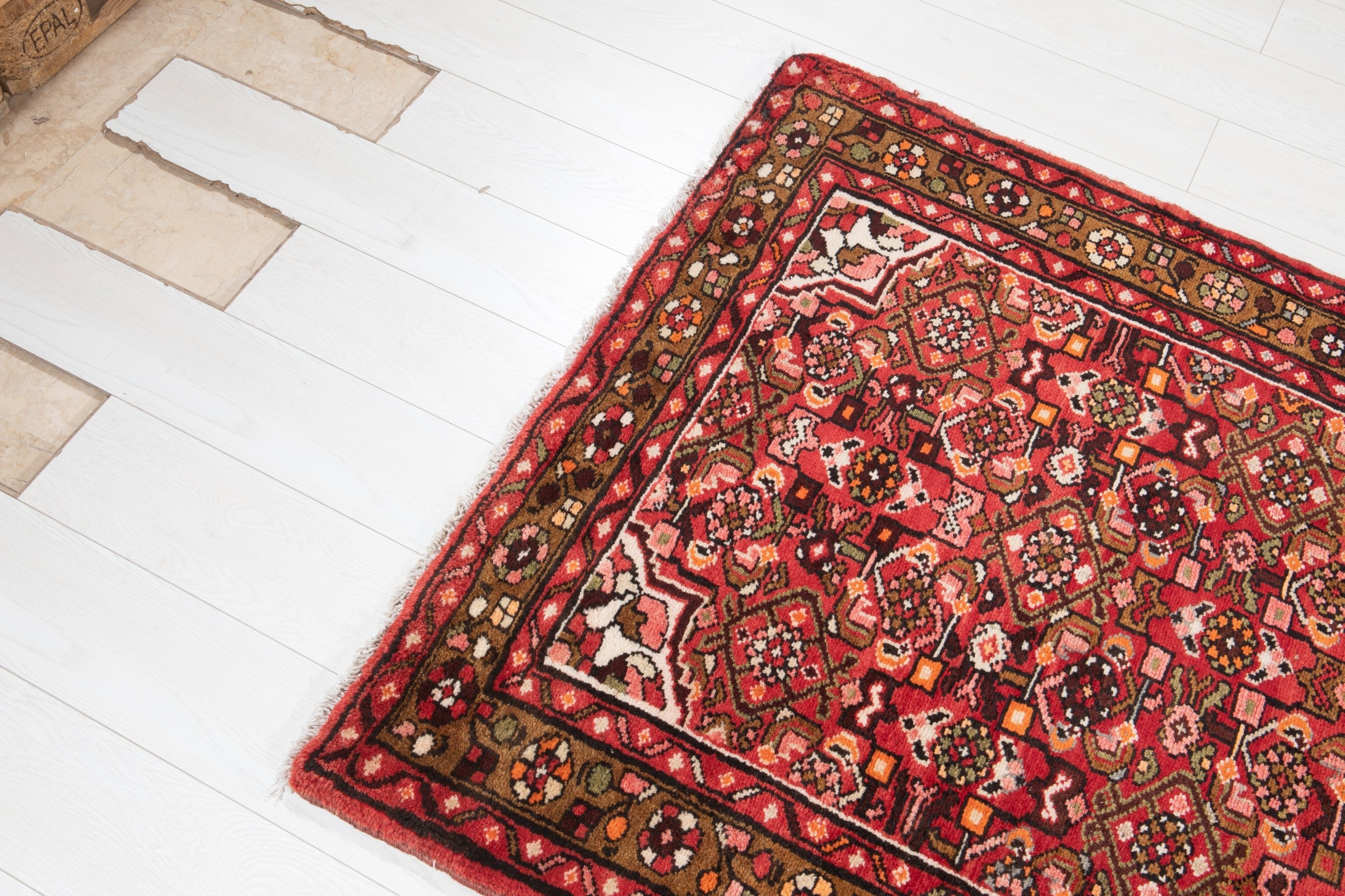 Hand-Knotted Vintage Wool Area Rug – 10' 7" x 3' 7" (323 x 109 cm) - Yasi & Fara