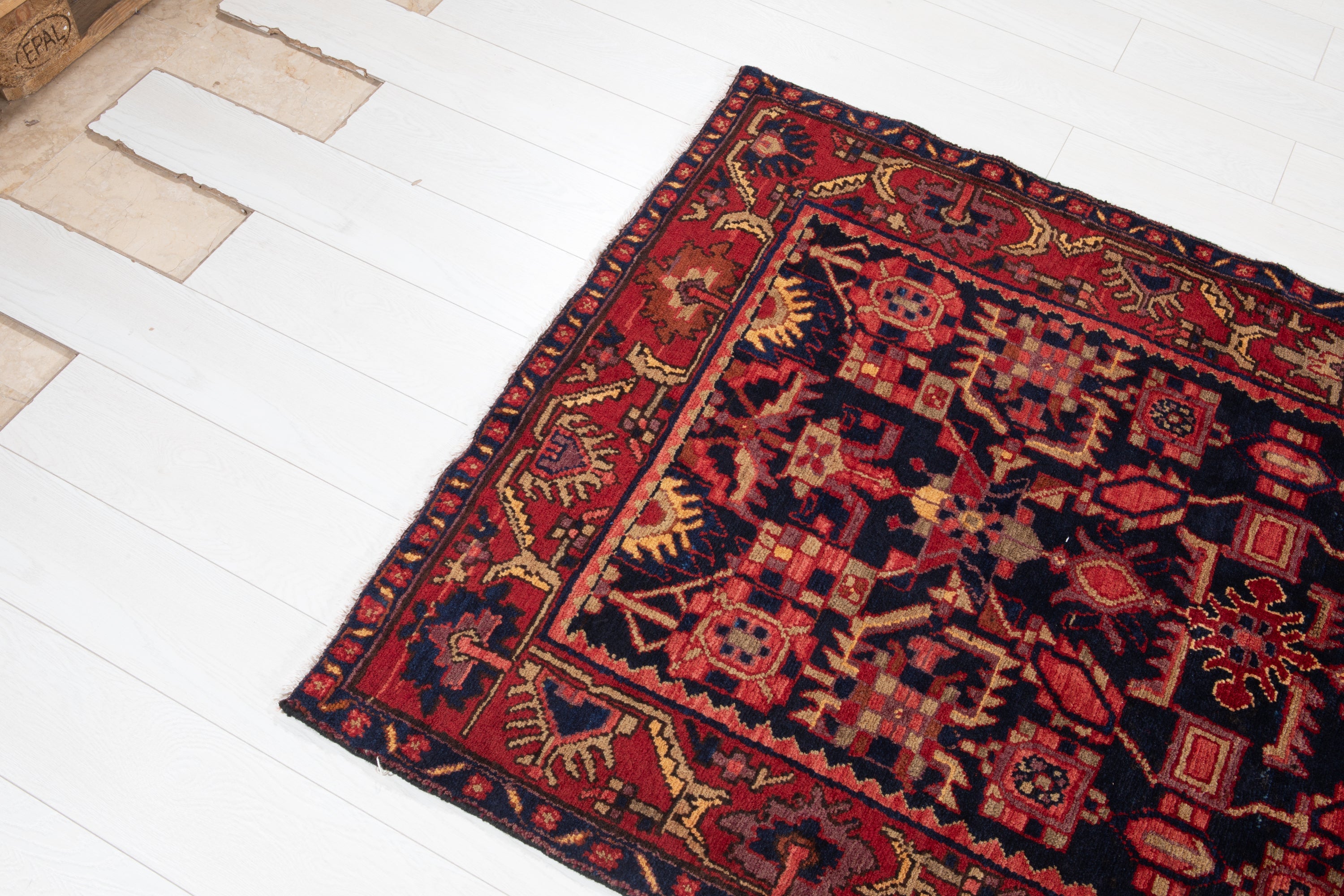 Hand-Knotted Vintage Wool Runner Rug – 13' 5" x 3' 9" (410cm x 114cm) - Yasi & Fara