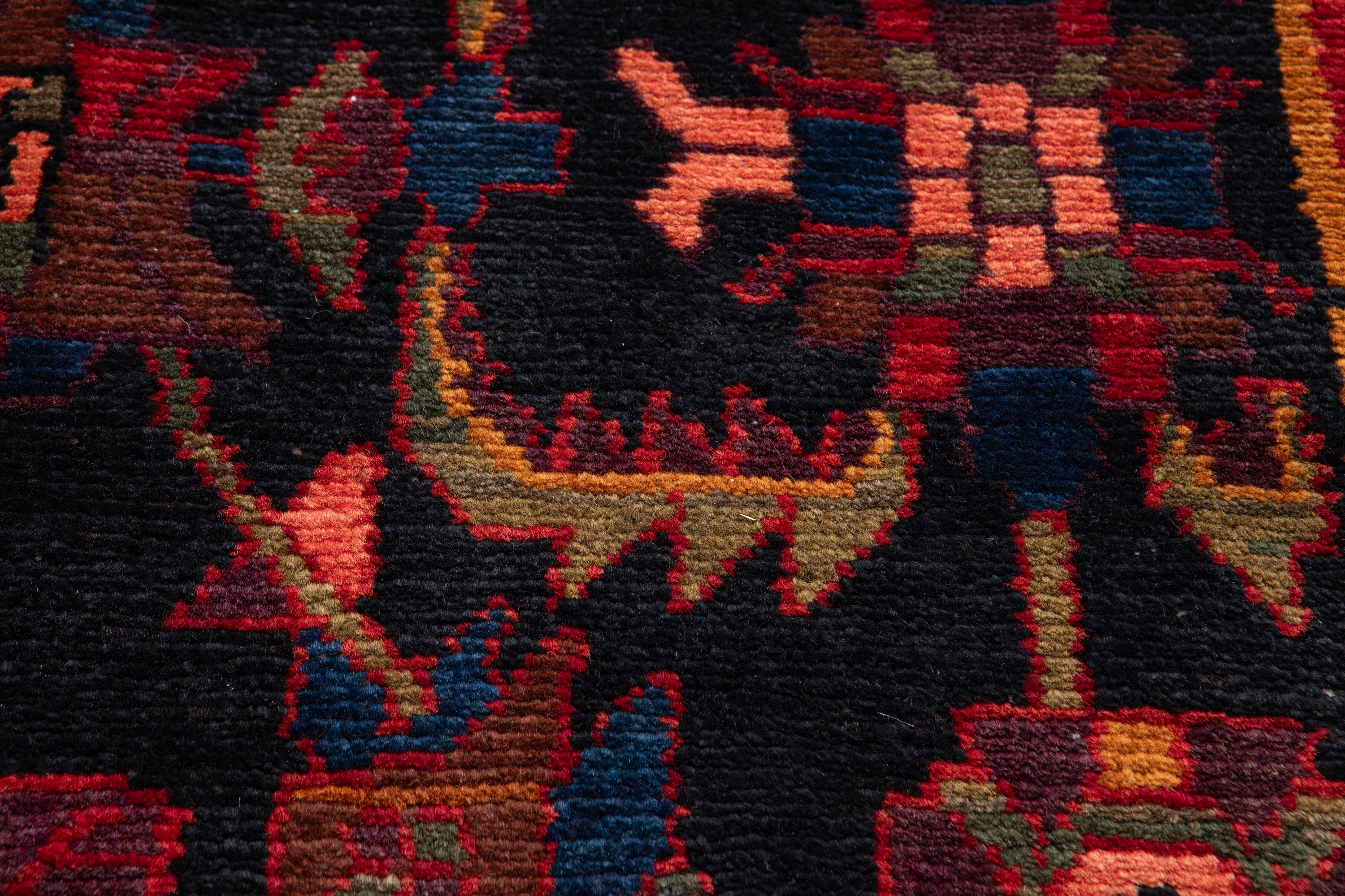 Hand-Knotted Vintage Wool Runner Rug – 13' 10" x 3' 5" (421 x 104 cm) - Yasi & Fara