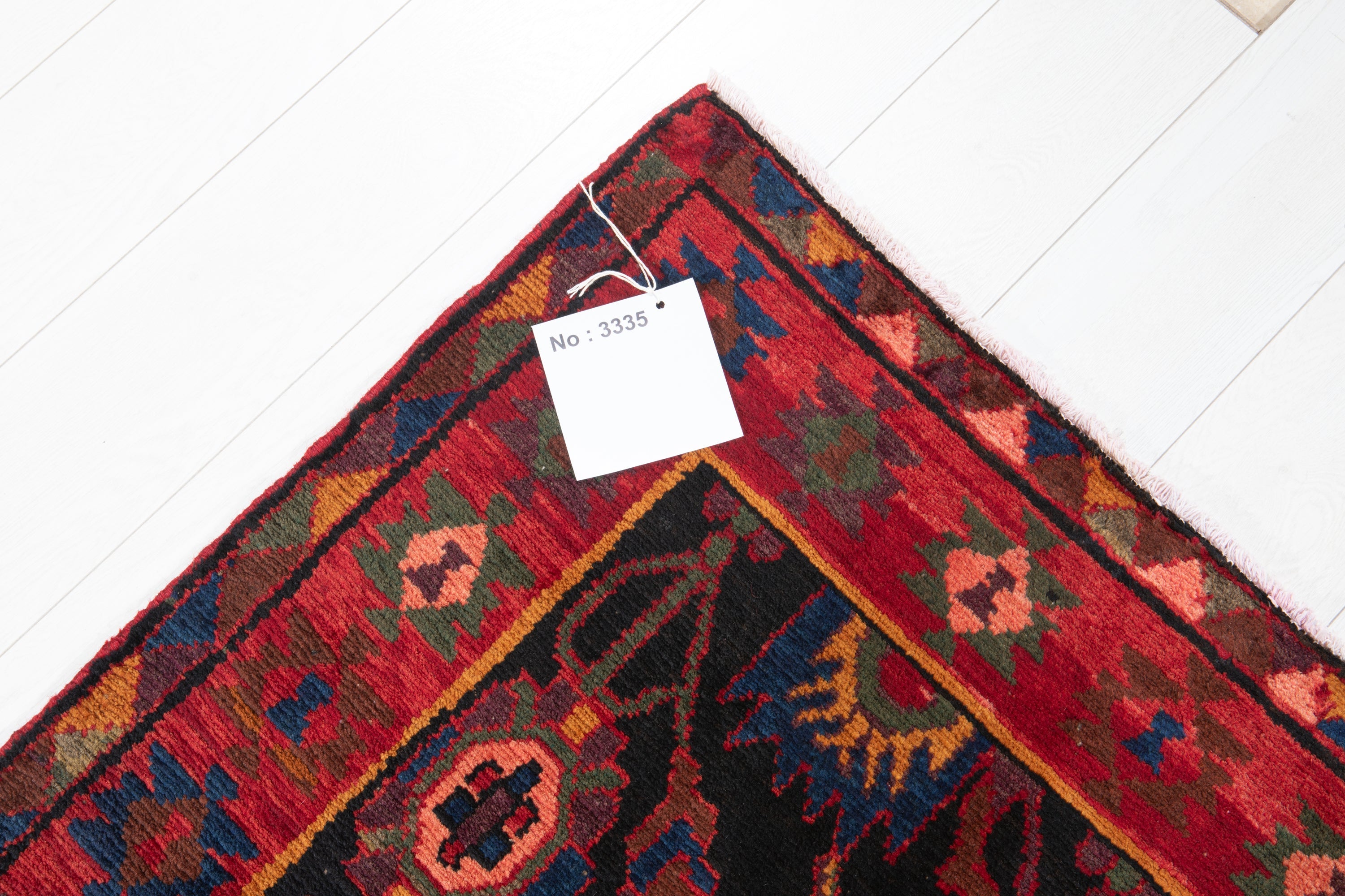 Hand-Knotted Vintage Wool Runner Rug – 13' 10" x 3' 5" (421 x 104 cm) - Yasi & Fara