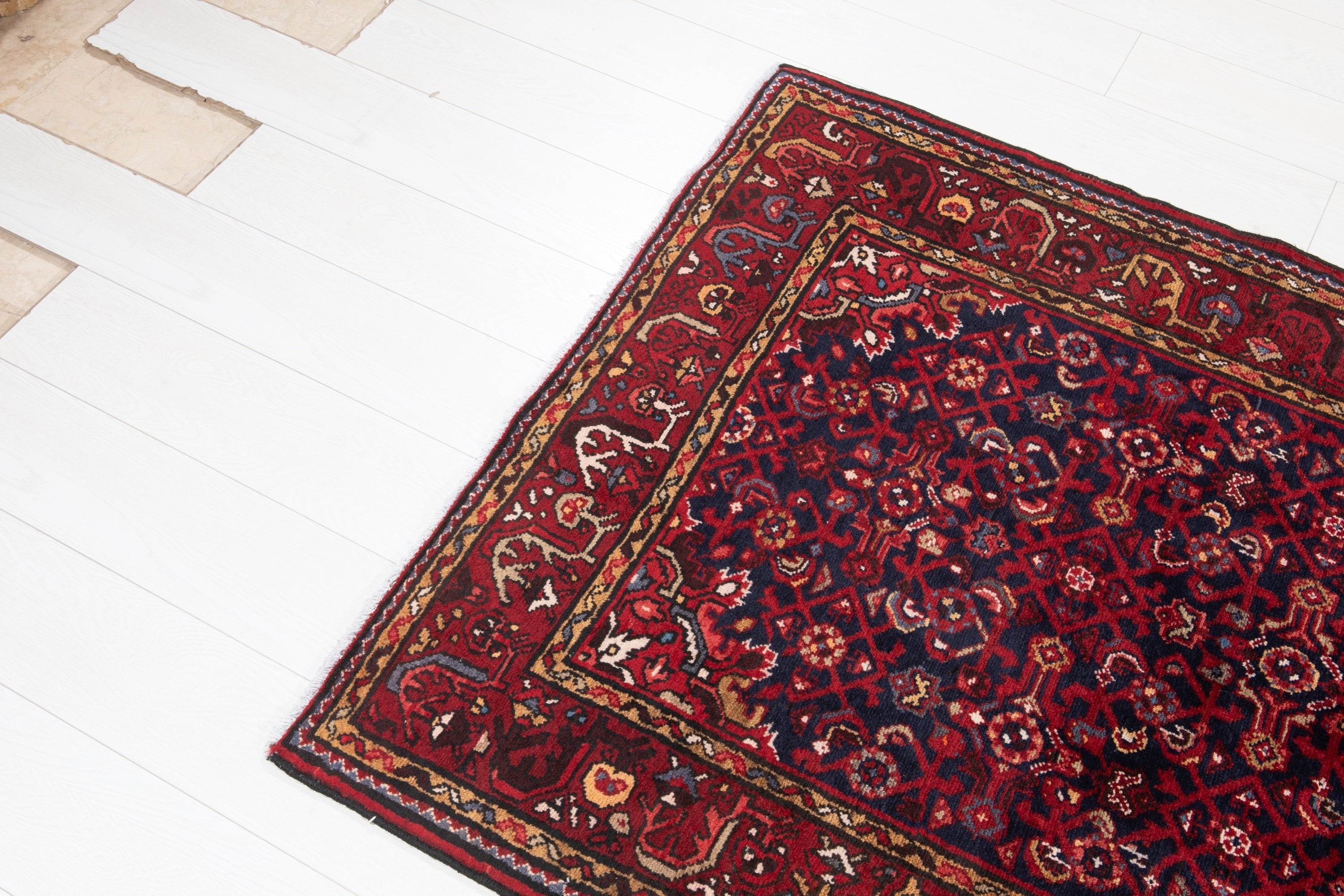 Hand-Knotted Vintage Wool Runner Rug – 10' 1" x 3' 7" (308 x 110 cm) - Yasi & Fara