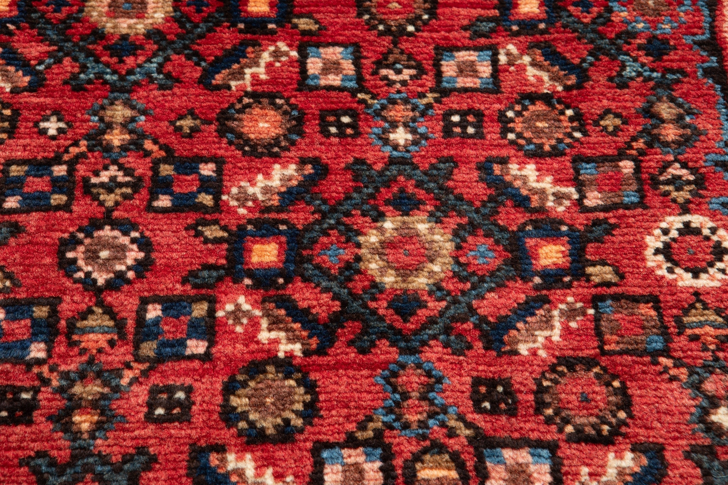 Hand-Knotted Vintage Wool Runner Rug – 14' 2" x 3' 10" (431 x 118 cm) - Yasi & Fara