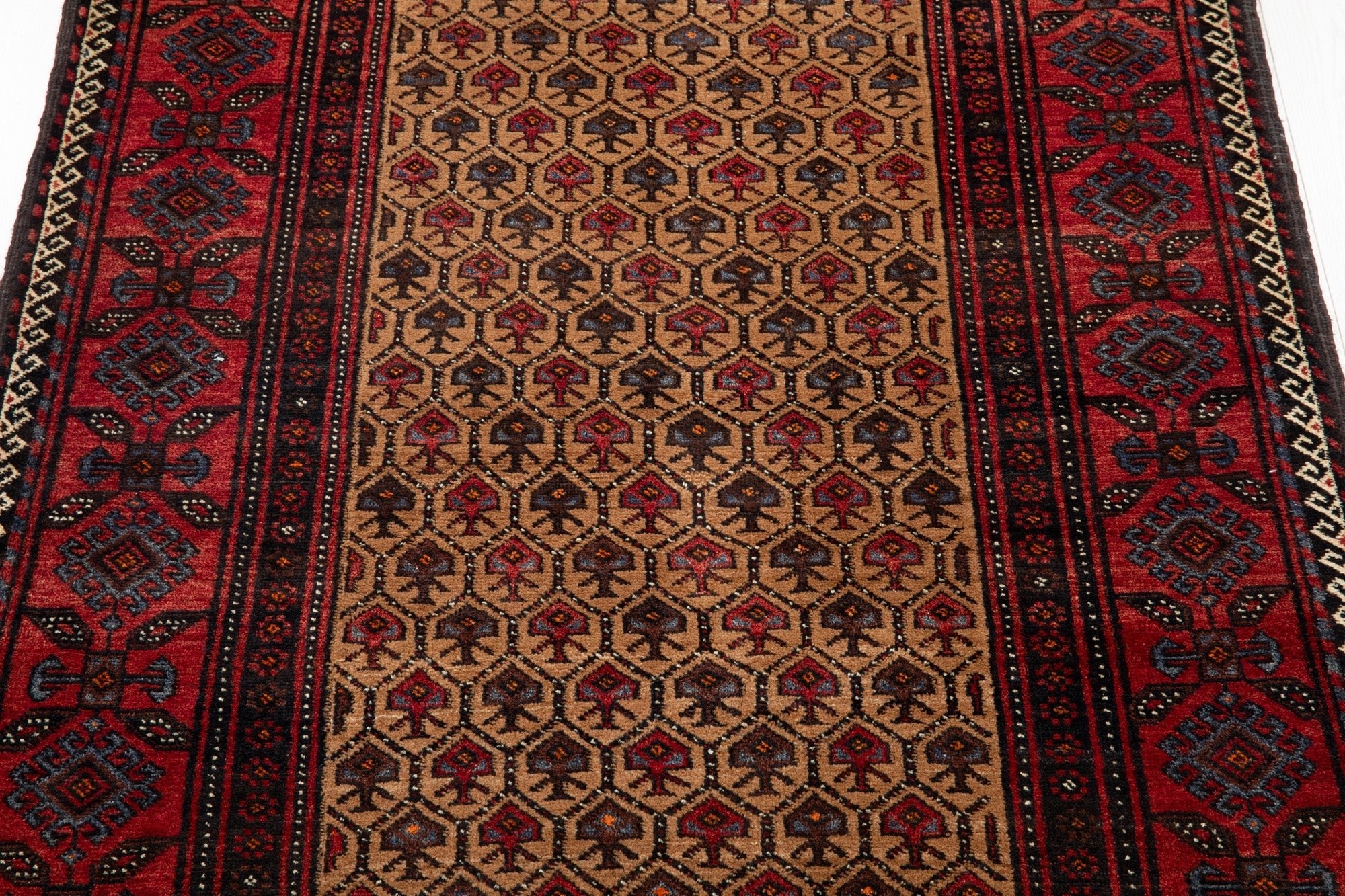 Hand-Knotted Vintage Wool Area Rug – 6' 6" x 3' 6" (197 x 107 cm) - Yasi & Fara