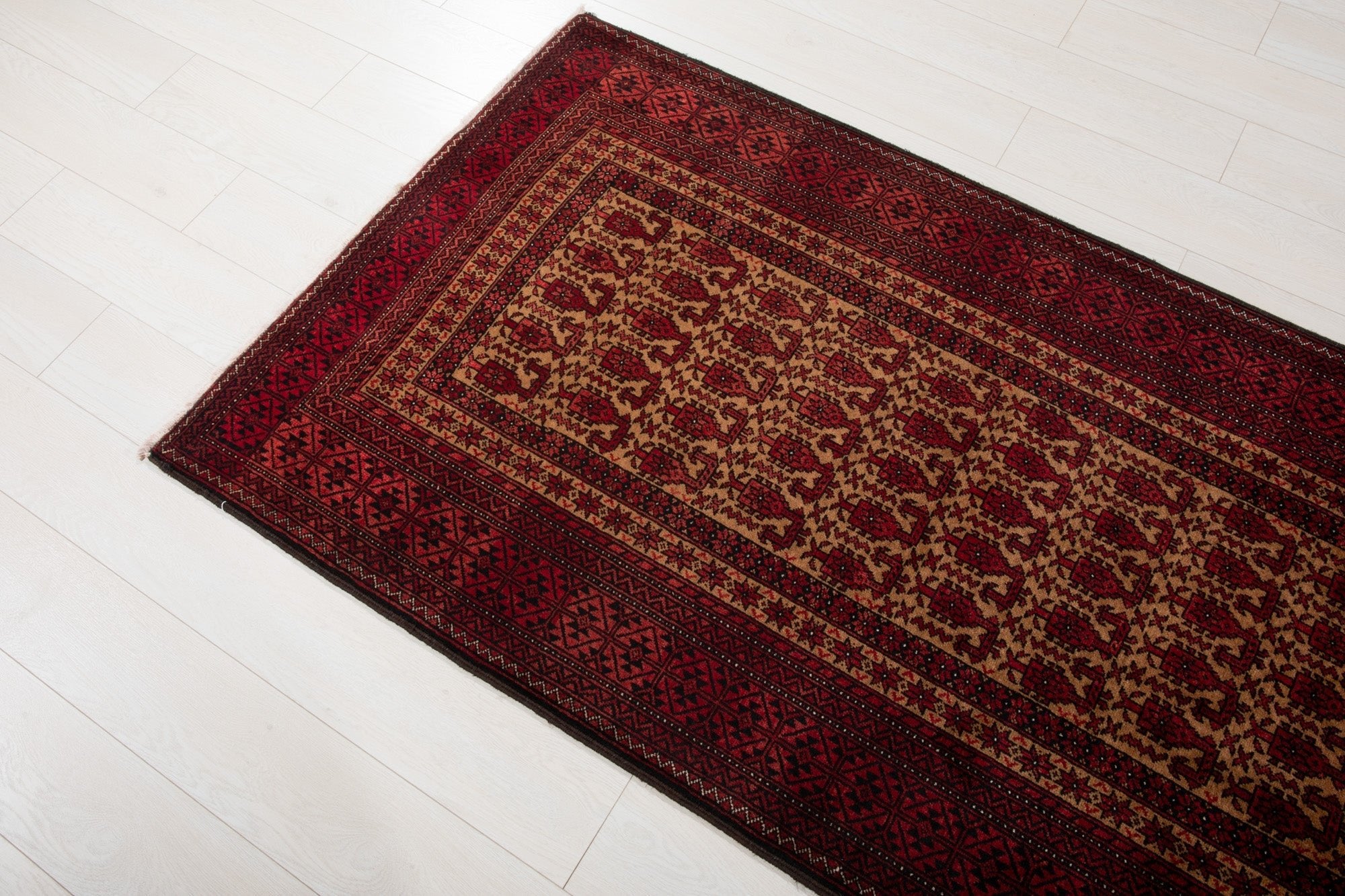 Hand-Knotted Vintage Prayer Wool Area Rug – 6' 4" x 3' 2" (194 x 97 cm) - Yasi & Fara
