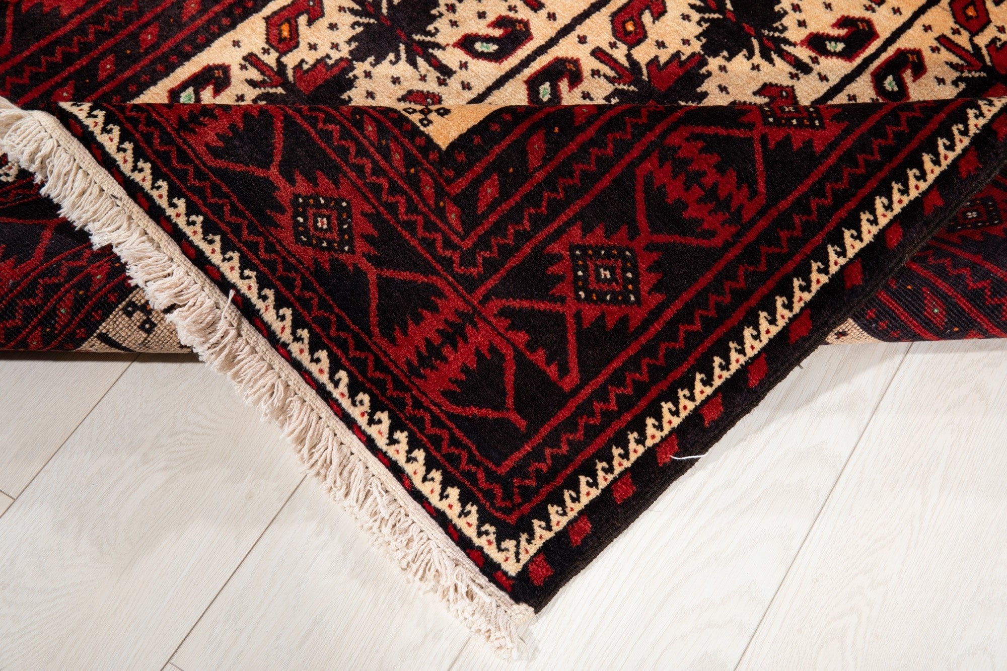 Hand-Knotted Vintage Wool Area Rug – 6' 5" x 3' 5" (196 x 103 cm) - Yasi & Fara