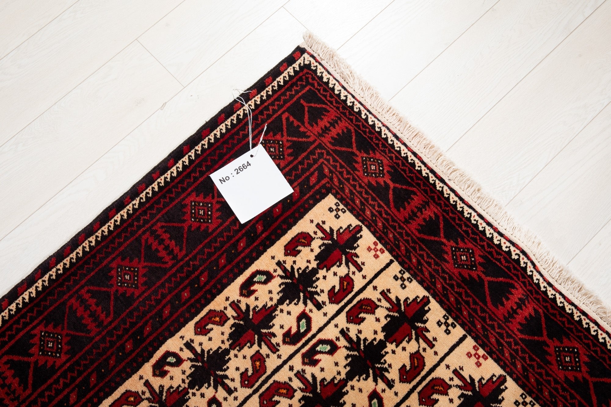Hand-Knotted Vintage Wool Area Rug – 6' 5" x 3' 5" (196 x 103 cm) - Yasi & Fara
