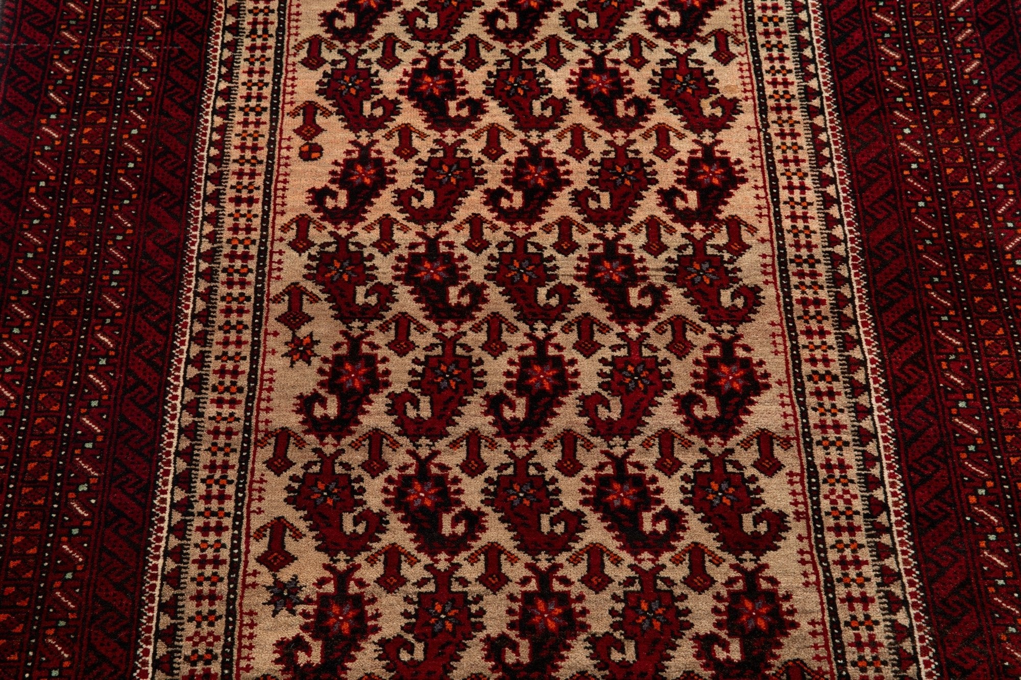 Hand-Knotted Vintage Prayer Wool Area Rug – 6' 6" x 3' 5" (197 x 104 cm) - Yasi & Fara