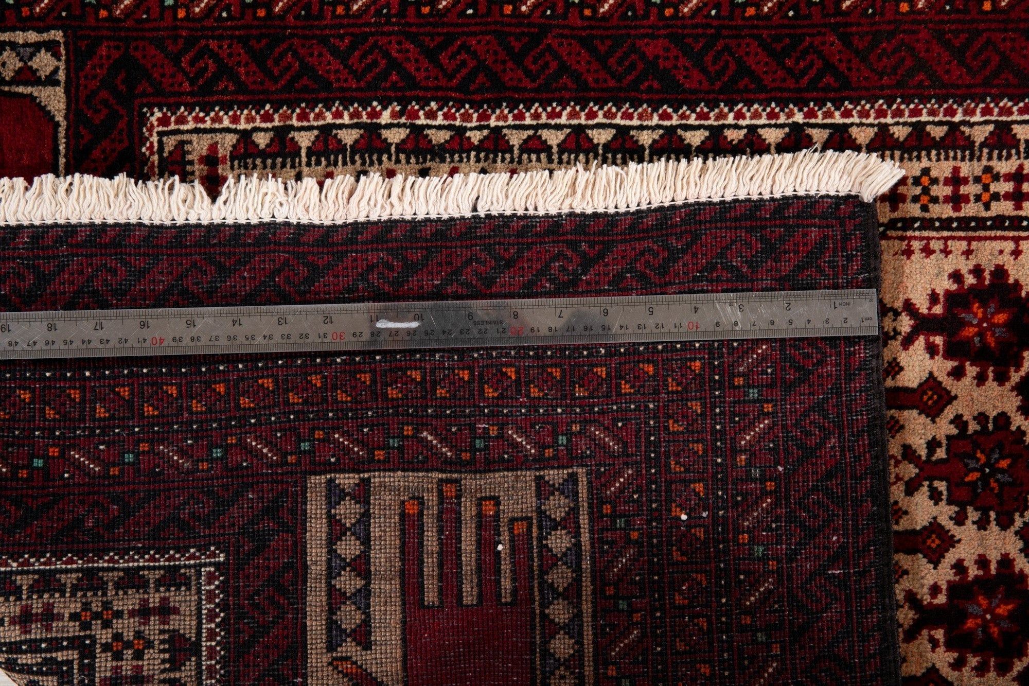 Hand-Knotted Vintage Prayer Wool Area Rug – 6' 6" x 3' 5" (197 x 104 cm) - Yasi & Fara