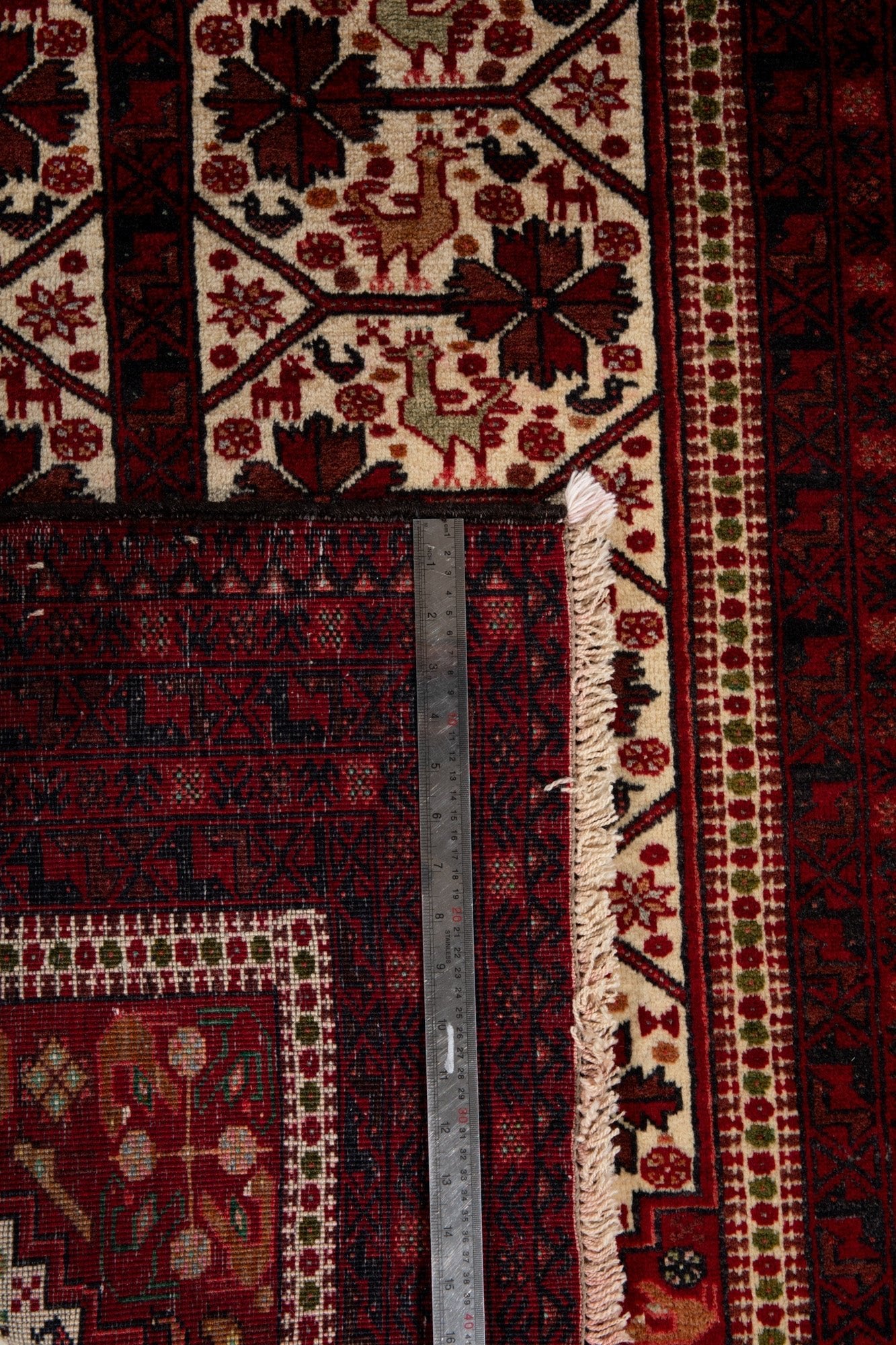 Hand-Knotted Vintage Wool Area Rug – 6' x 3' 5" (183 x 105 cm) - Yasi & Fara