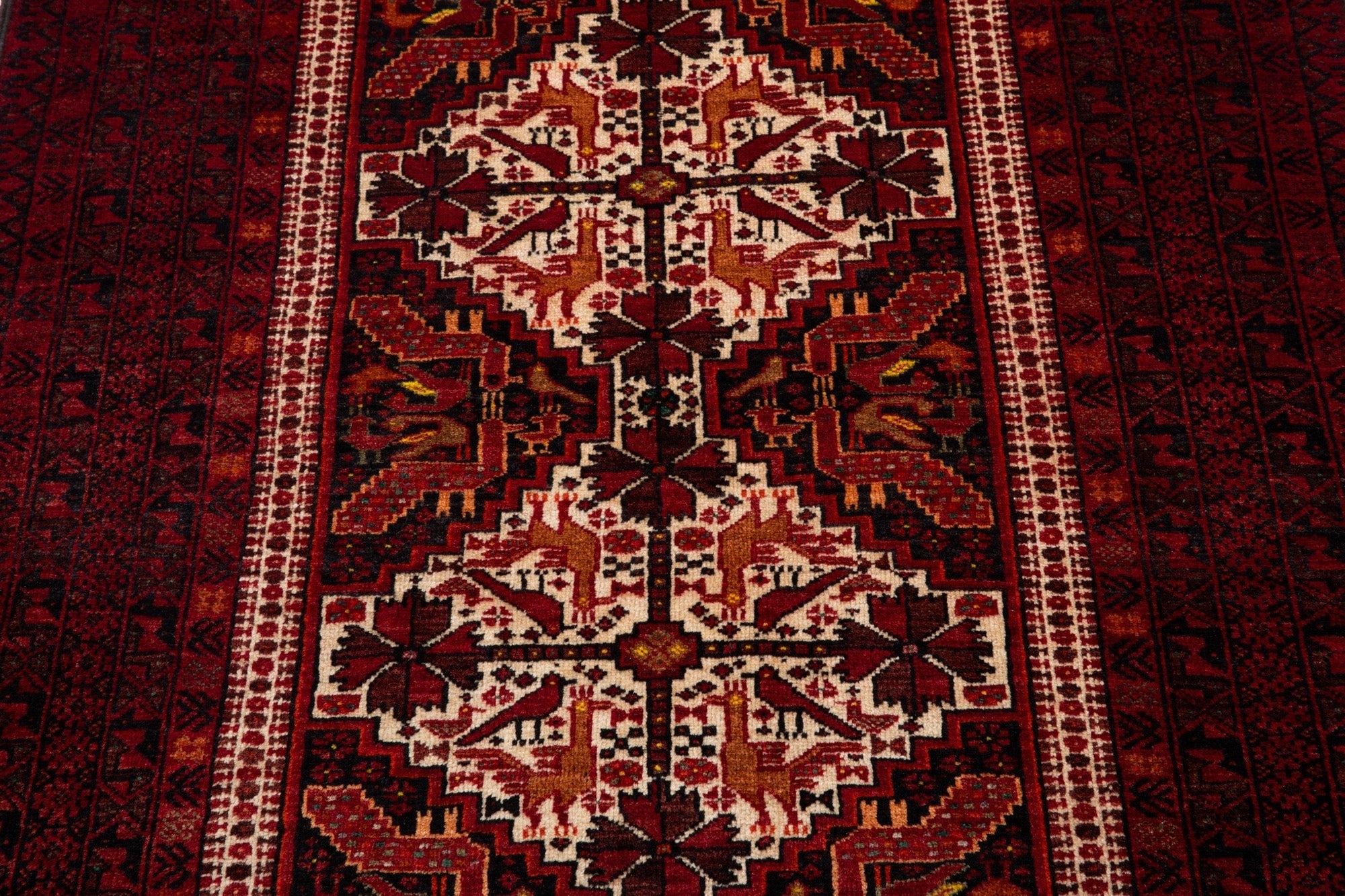 Hand-Knotted Vintage Wool Area Rug – 6' 4" x 3' 5" (193 x 104 cm) - Yasi & Fara