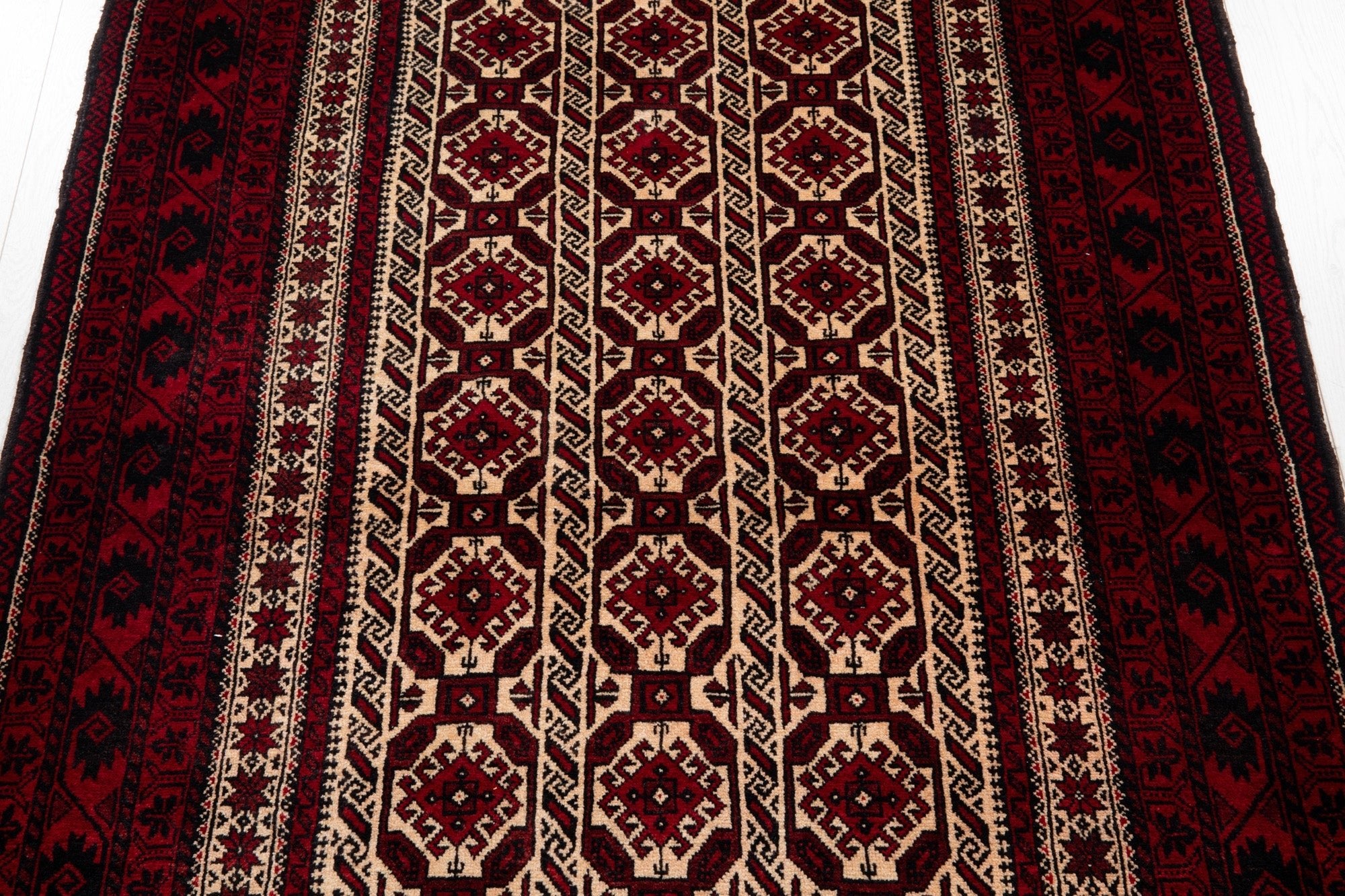 Hand-Knotted Vintage Wool Area Rug – 6' 11" x 3' 8 (211 x 112 cm) - Yasi & Fara