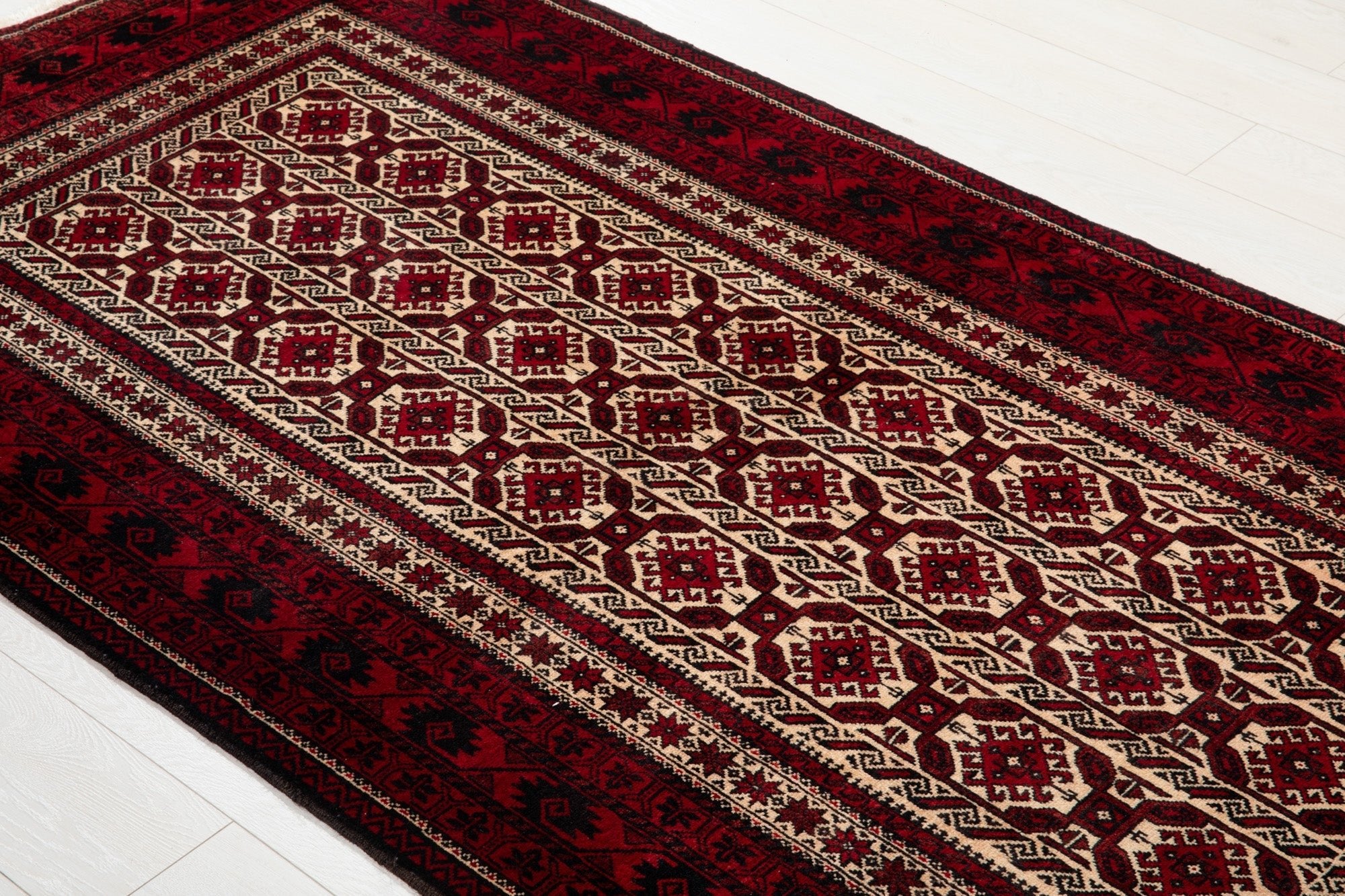 Hand-Knotted Vintage Wool Area Rug – 6' 11" x 3' 8 (211 x 112 cm) - Yasi & Fara