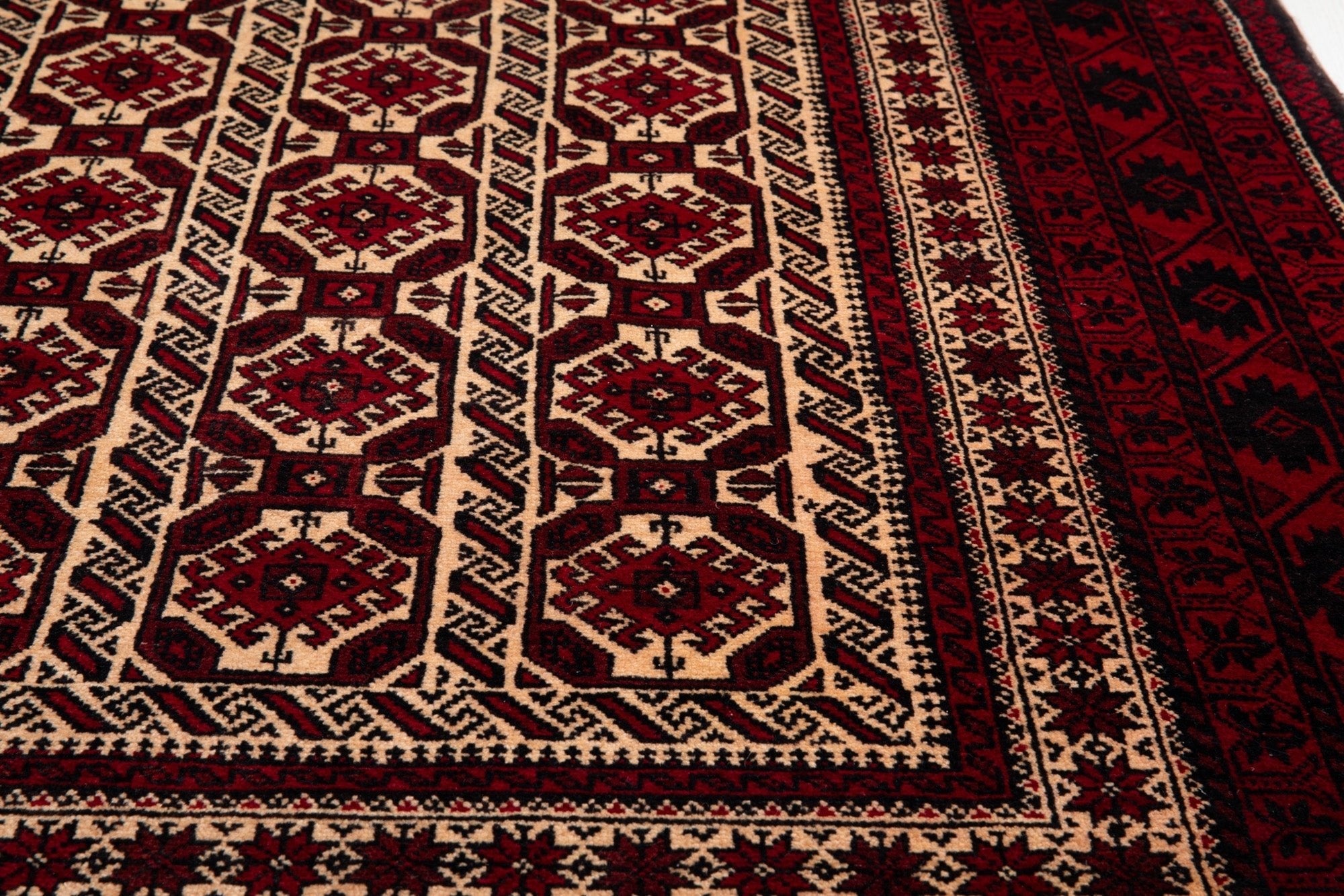 Hand-Knotted Vintage Wool Area Rug – 6' 11" x 3' 8 (211 x 112 cm) - Yasi & Fara