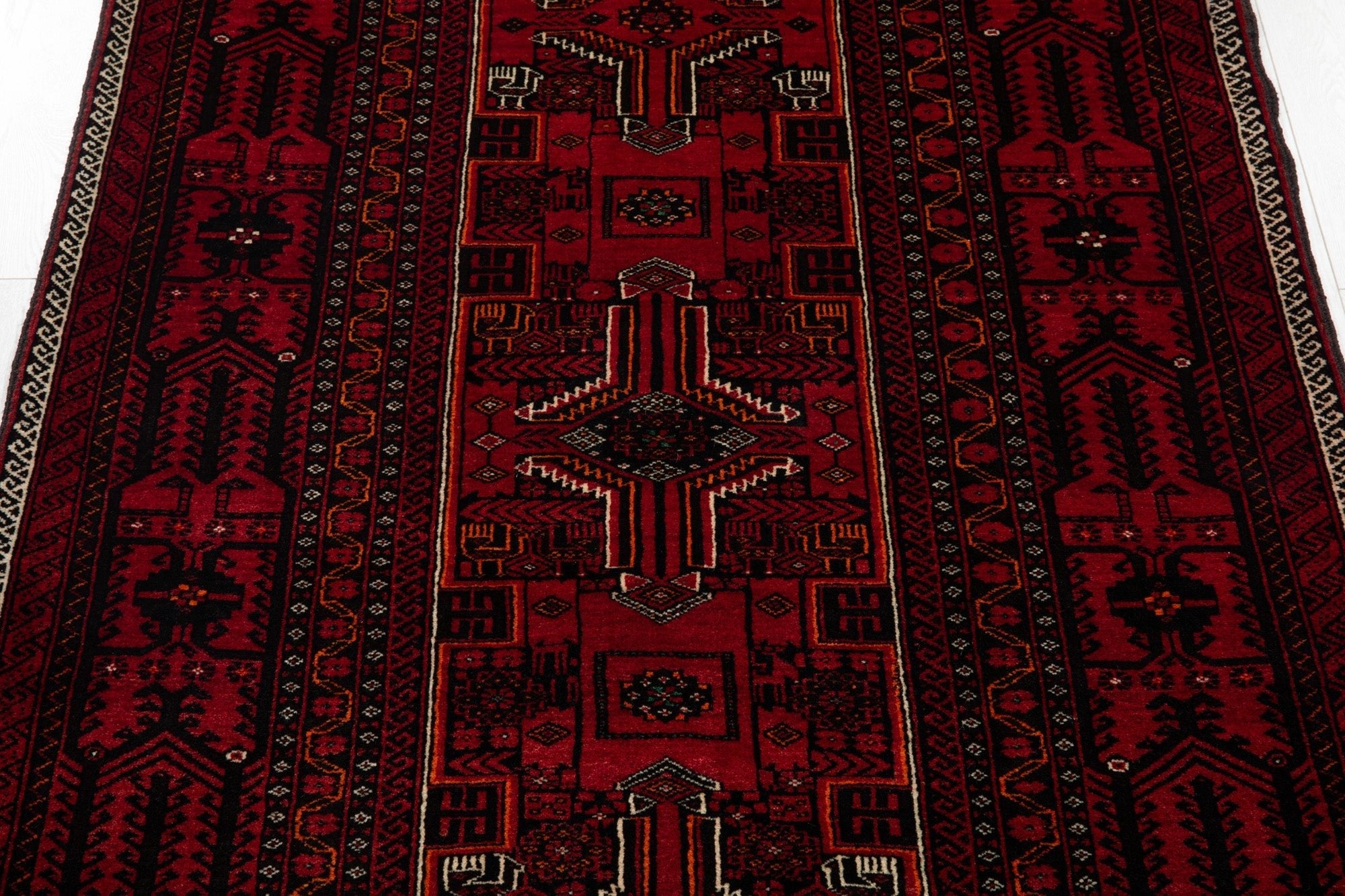 Hand-Knotted Vintage Wool Area Rug – 6' 6" x 3' 5" (199 x 104 cm) - Yasi & Fara