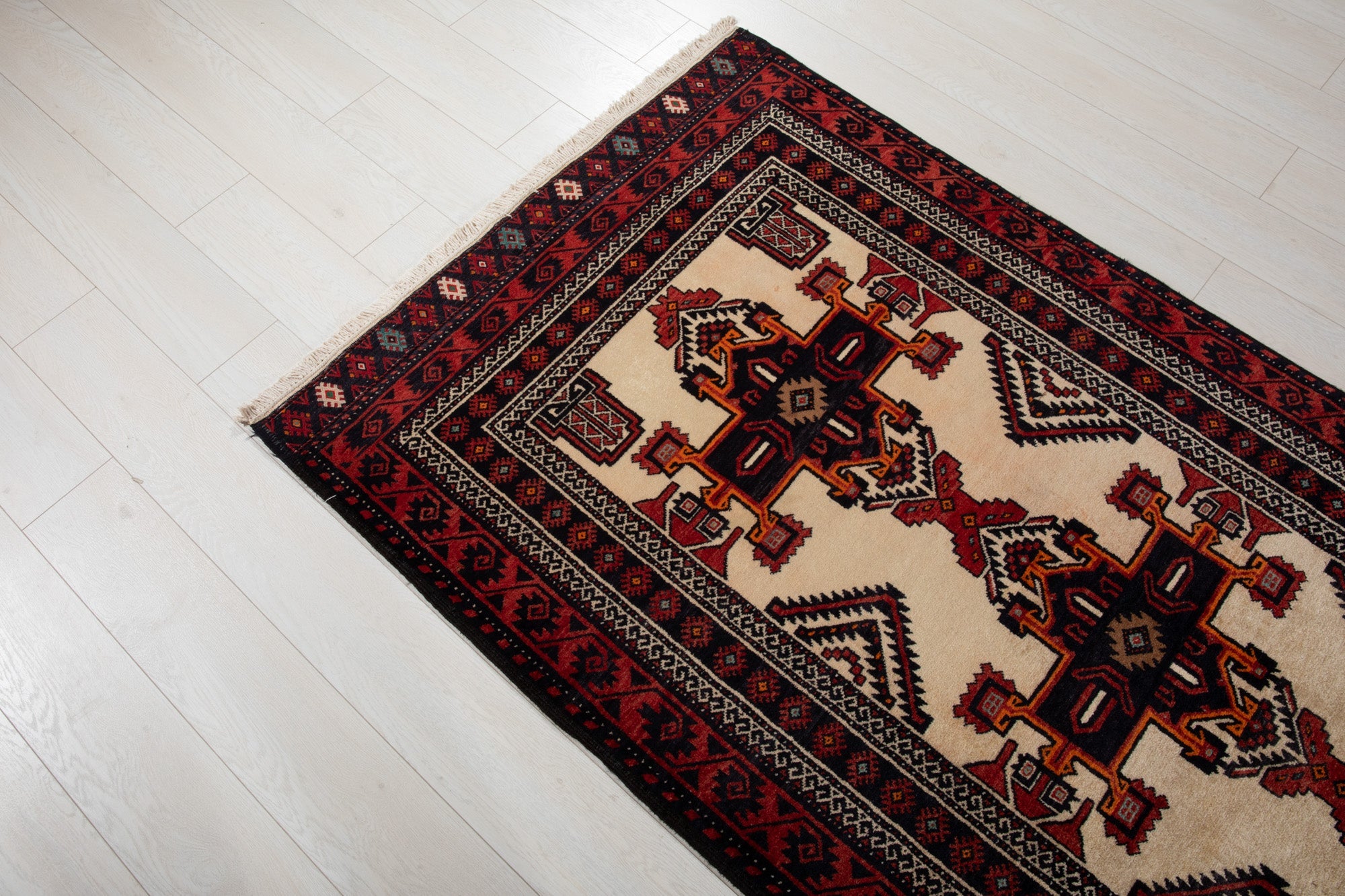 Hand-Knotted Vintage Wool Area Rug – 6' 3" x 3' 5" (191 x 105 cm) - Yasi & Fara