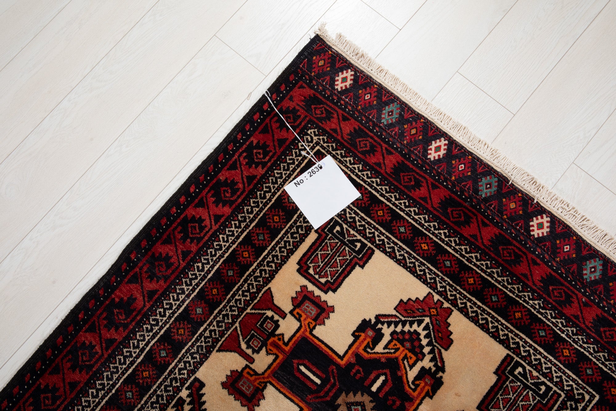 Hand-Knotted Vintage Wool Area Rug – 6' 3" x 3' 5" (191 x 105 cm) - Yasi & Fara