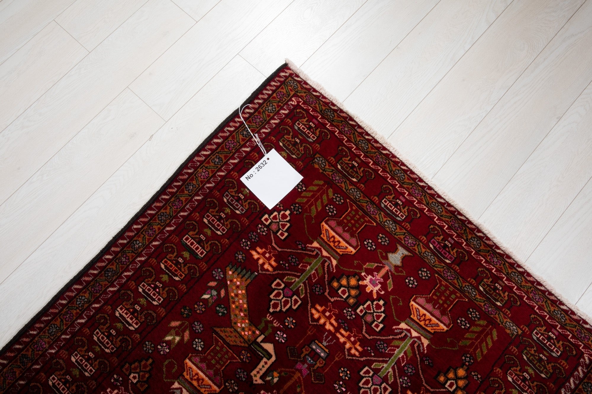 Hand-Knotted Vintage Wool Area Rug – 6' 5" x 3' 6" (196 x 107 cm) - Yasi & Fara