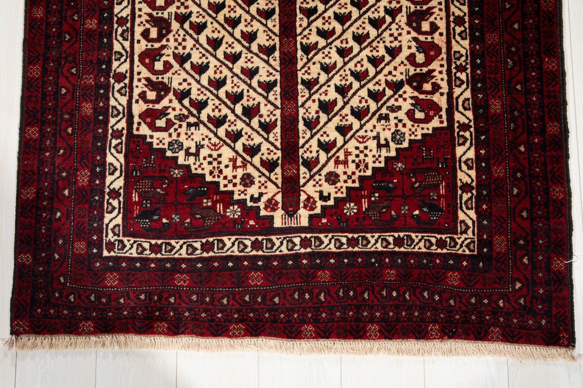 Hand-Knotted Vintage Wool Area Rug – 5' 10" x 3' 4" (179 x 103 cm) - Yasi & Fara