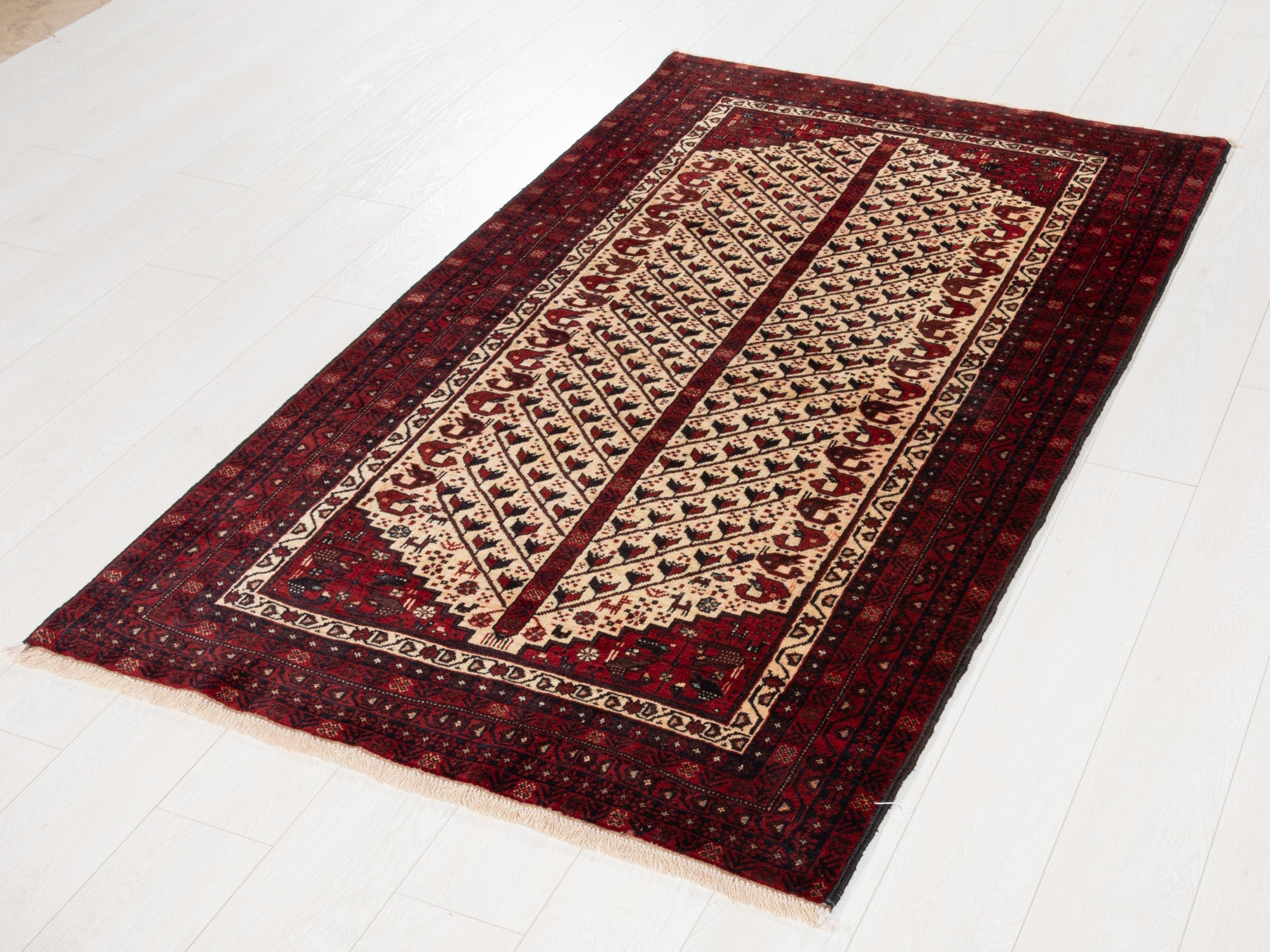 Hand-Knotted Vintage Wool Area Rug – 5' 10" x 3' 4" (179 x 103 cm) - Yasi & Fara