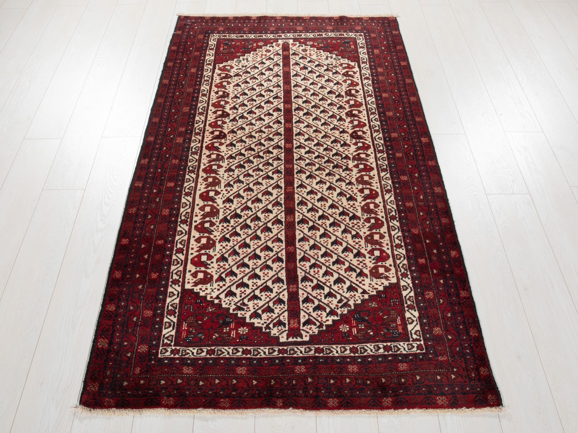 Hand-Knotted Vintage Wool Area Rug – 5' 10" x 3' 4" (179 x 103 cm) - Yasi & Fara