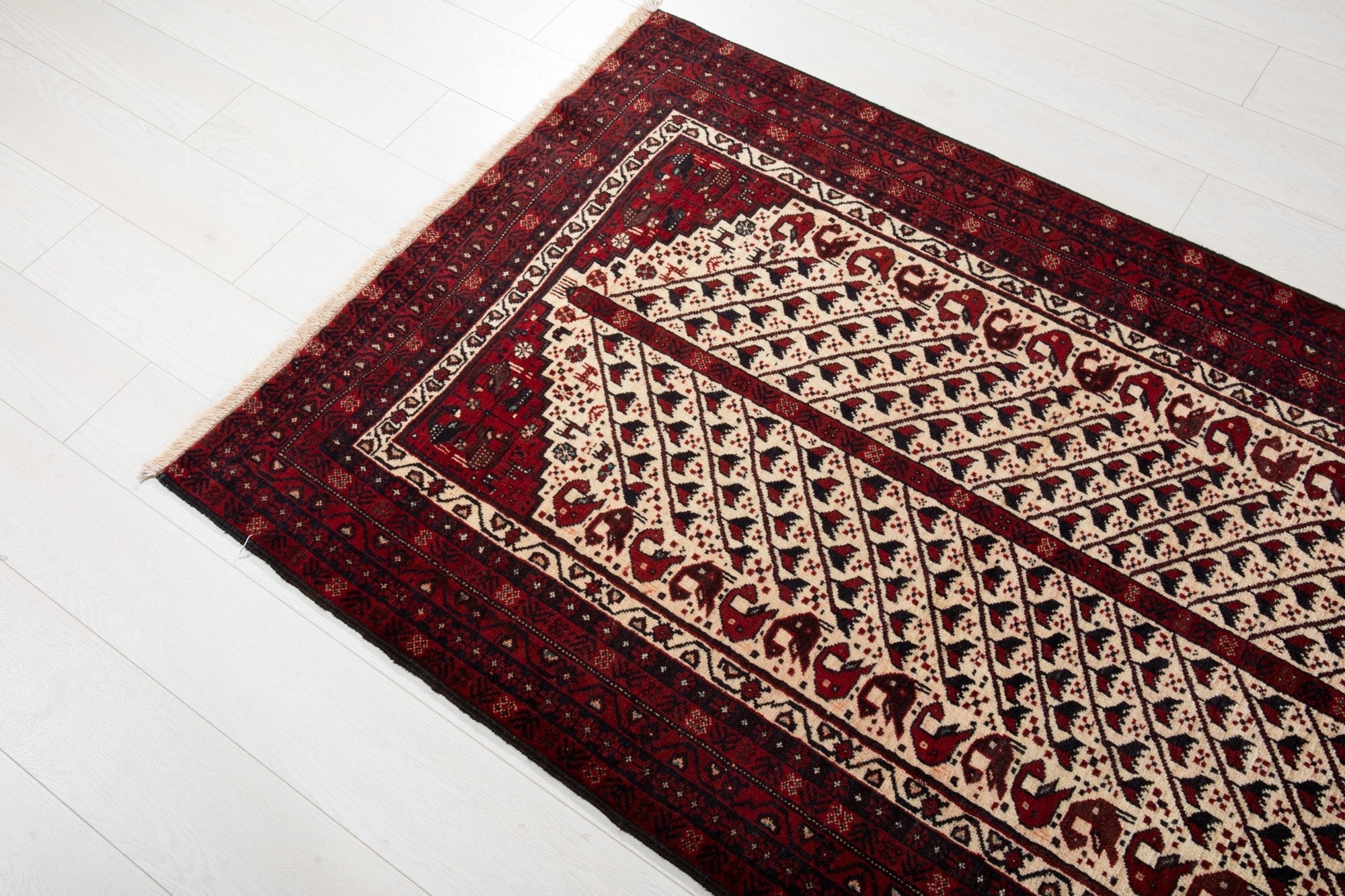 Hand-Knotted Vintage Wool Area Rug – 5' 10" x 3' 4" (179 x 103 cm) - Yasi & Fara