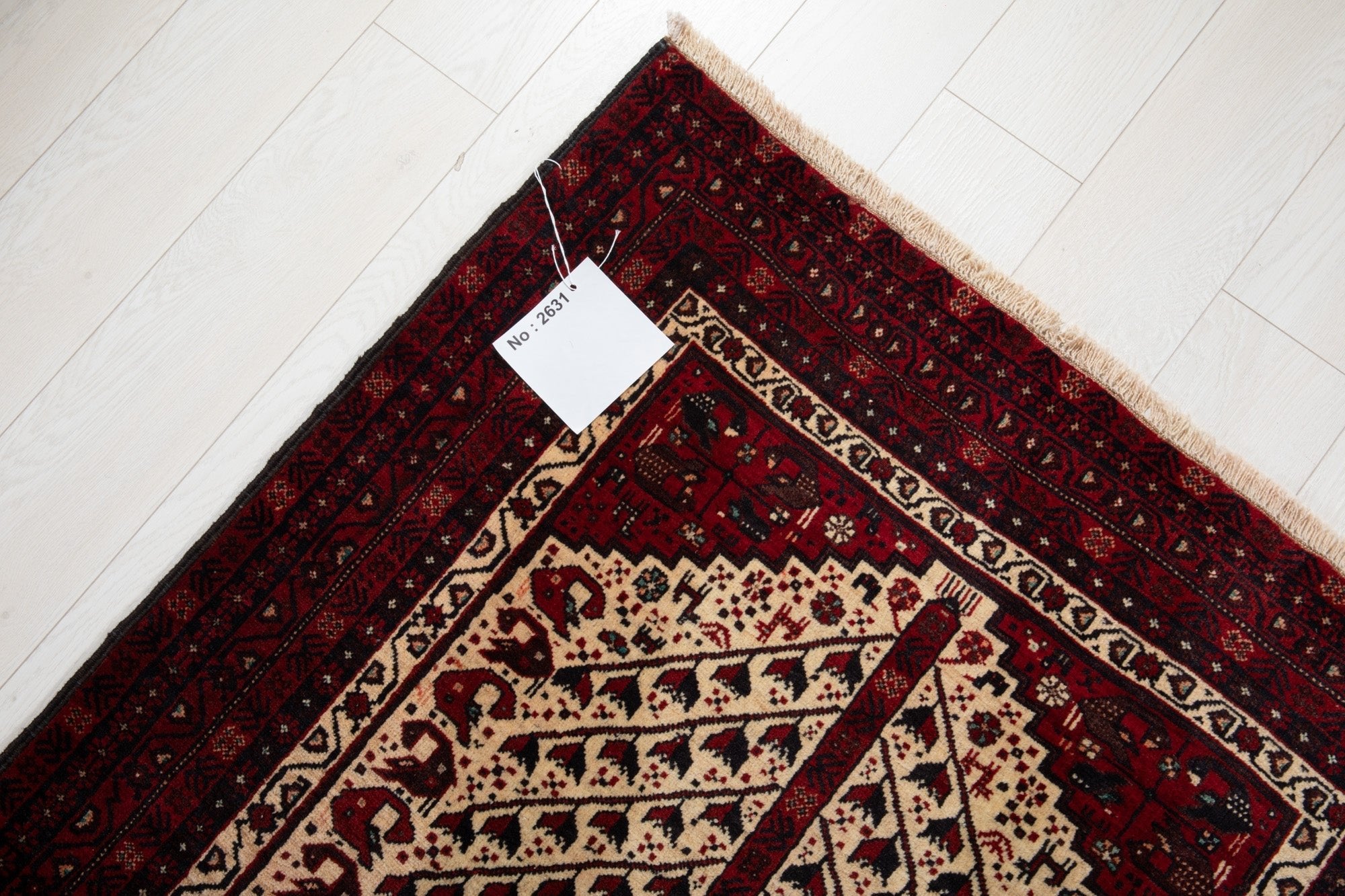 Hand-Knotted Vintage Wool Area Rug – 5' 10" x 3' 4" (179 x 103 cm) - Yasi & Fara