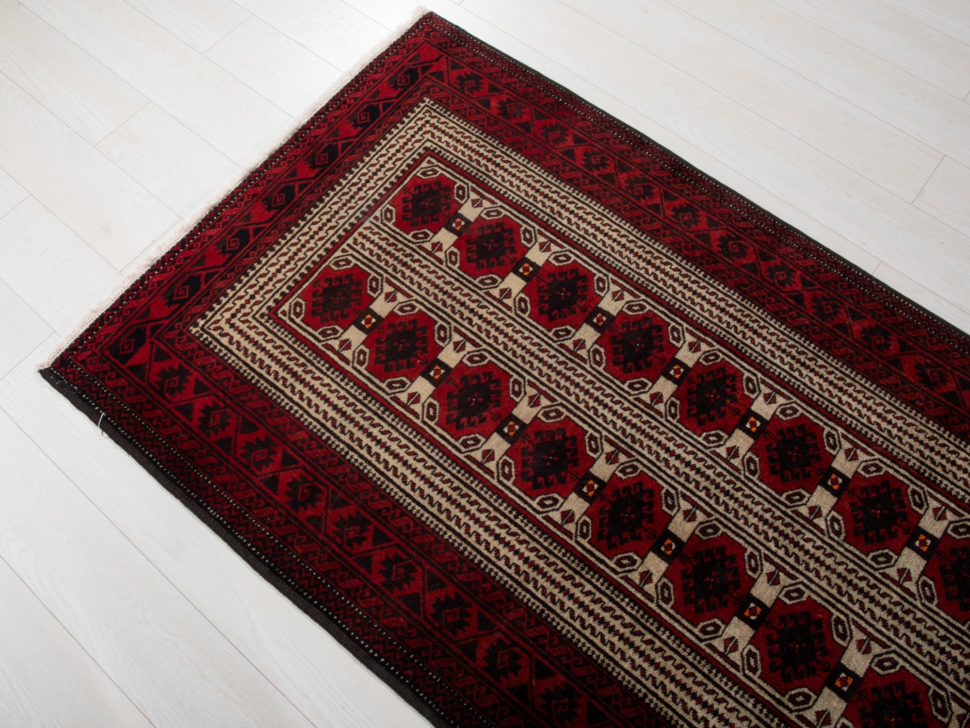 Hand-Knotted Vintage Wool Area Rug – 6' 4" x 3' 4" (194 x 102 cm) - Yasi & Fara