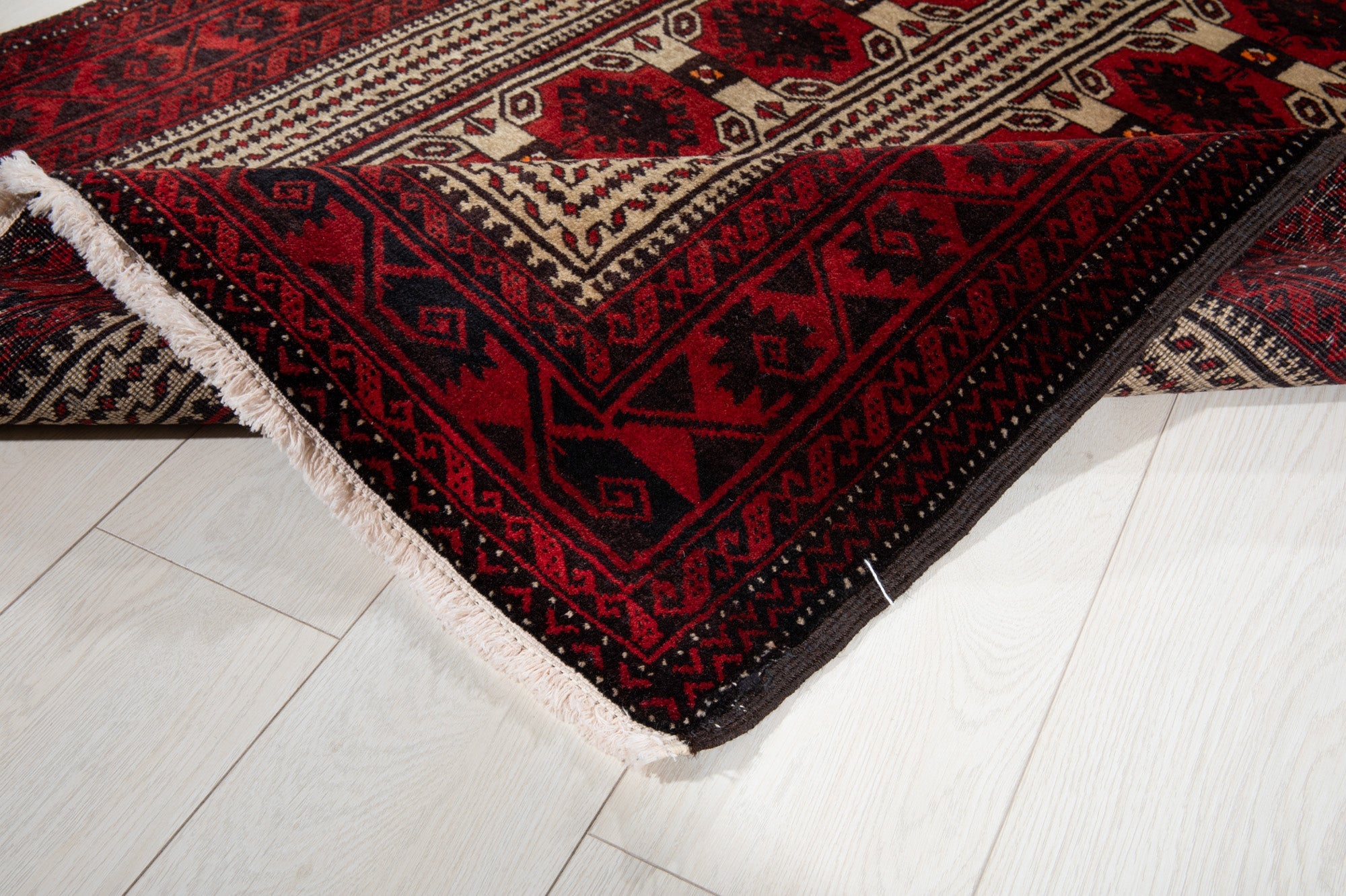 Hand-Knotted Vintage Wool Area Rug – 6' 4" x 3' 4" (194 x 102 cm) - Yasi & Fara