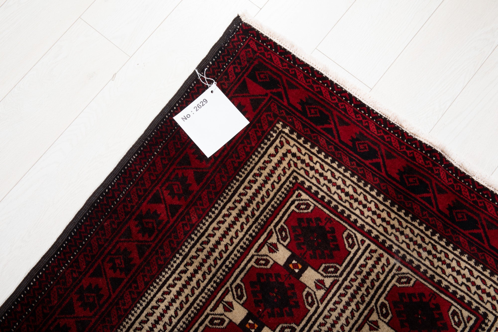 Hand-Knotted Vintage Wool Area Rug – 6' 4" x 3' 4" (194 x 102 cm) - Yasi & Fara