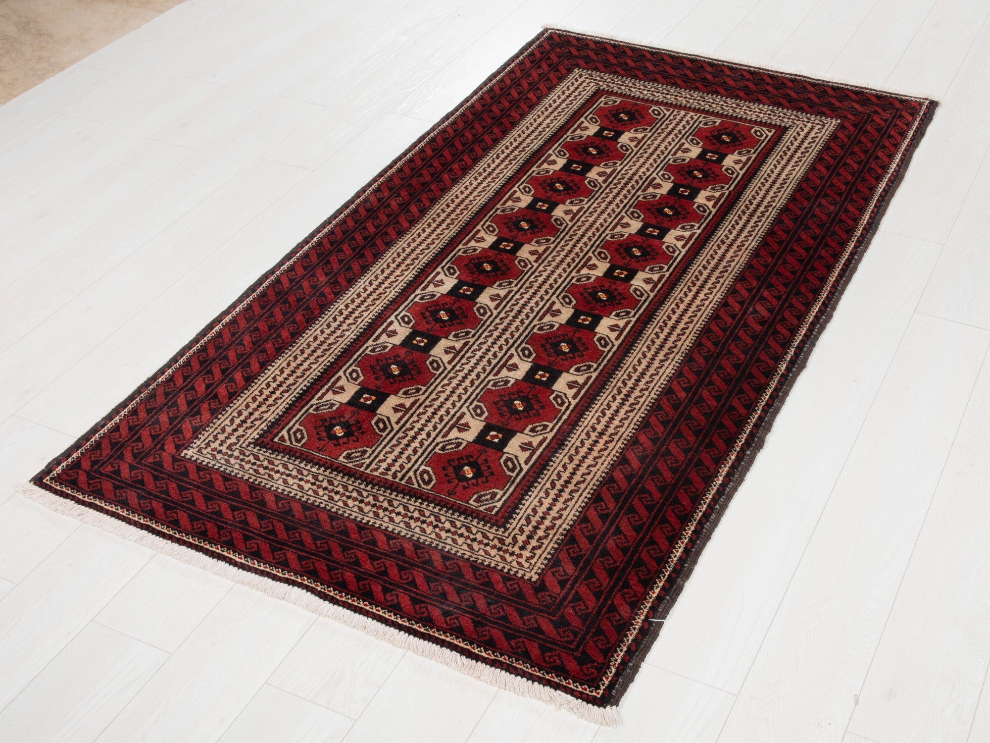 Hand-Knotted Vintage Wool Area Rug – 6' 3" x 3' 5' (191 x 104 cm) - Yasi & Fara