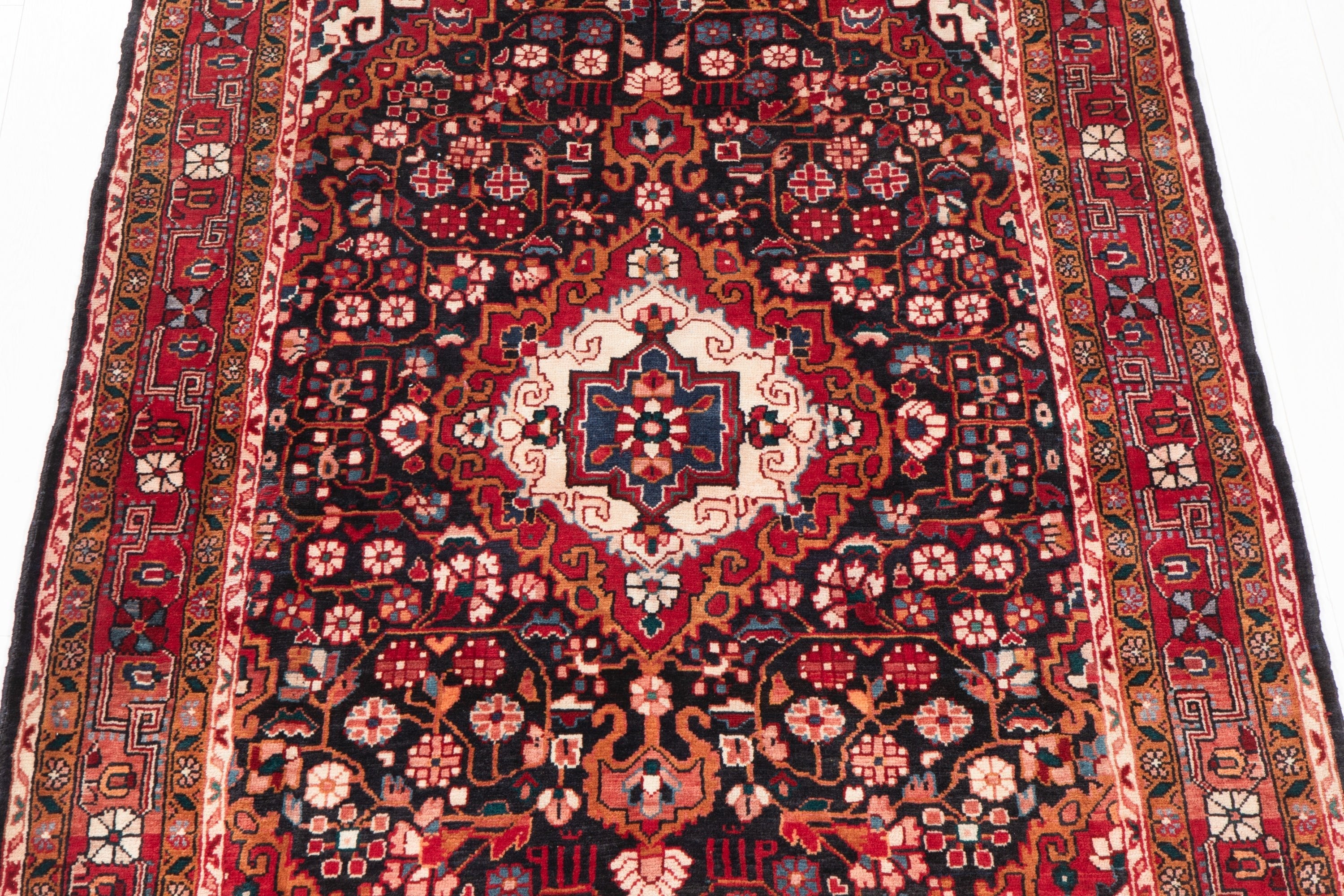 Hand-Knotted Vintage Wool Area Rug – 6' 11" x 4' 4" (210 x 133 cm) - Yasi & Fara