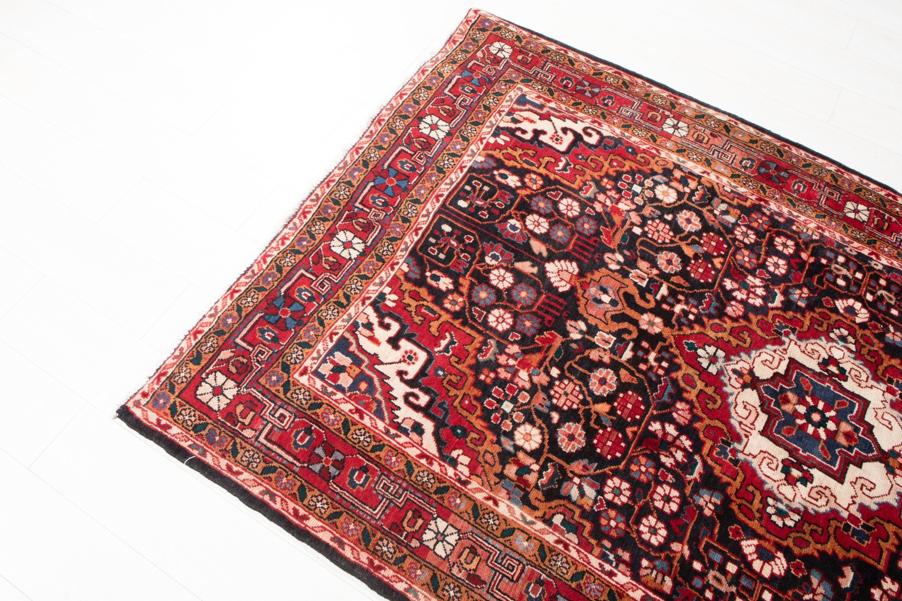 Hand-Knotted Vintage Wool Area Rug – 6' 11" x 4' 4" (210 x 133 cm) - Yasi & Fara