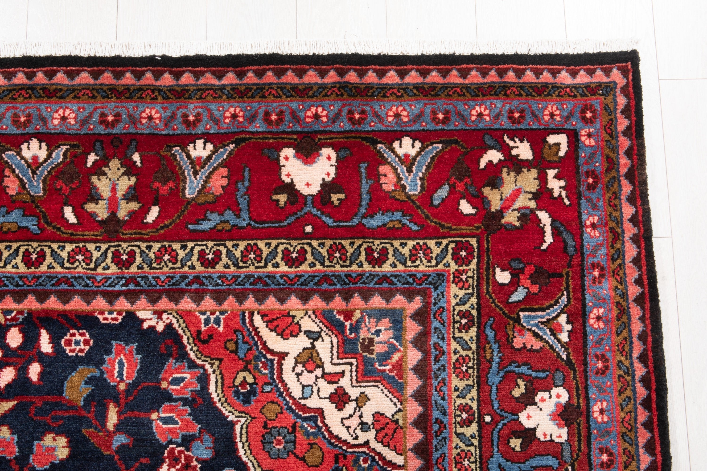 Hand-Knotted Vintage Wool Large Area Rug – 10' 8" x 7' 3" (325 x 222 cm) - Yasi & Fara