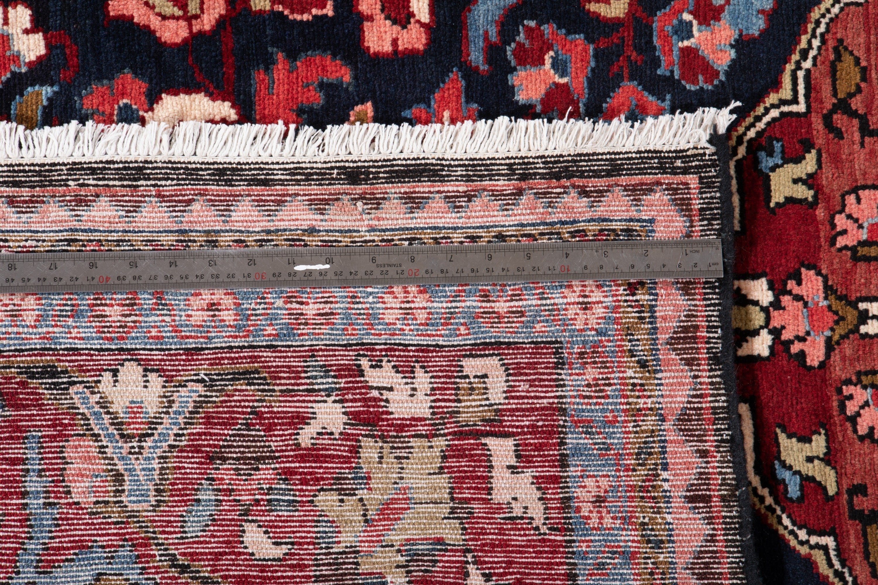 Hand-Knotted Vintage Wool Large Area Rug – 10' 8" x 7' 3" (325 x 222 cm) - Yasi & Fara