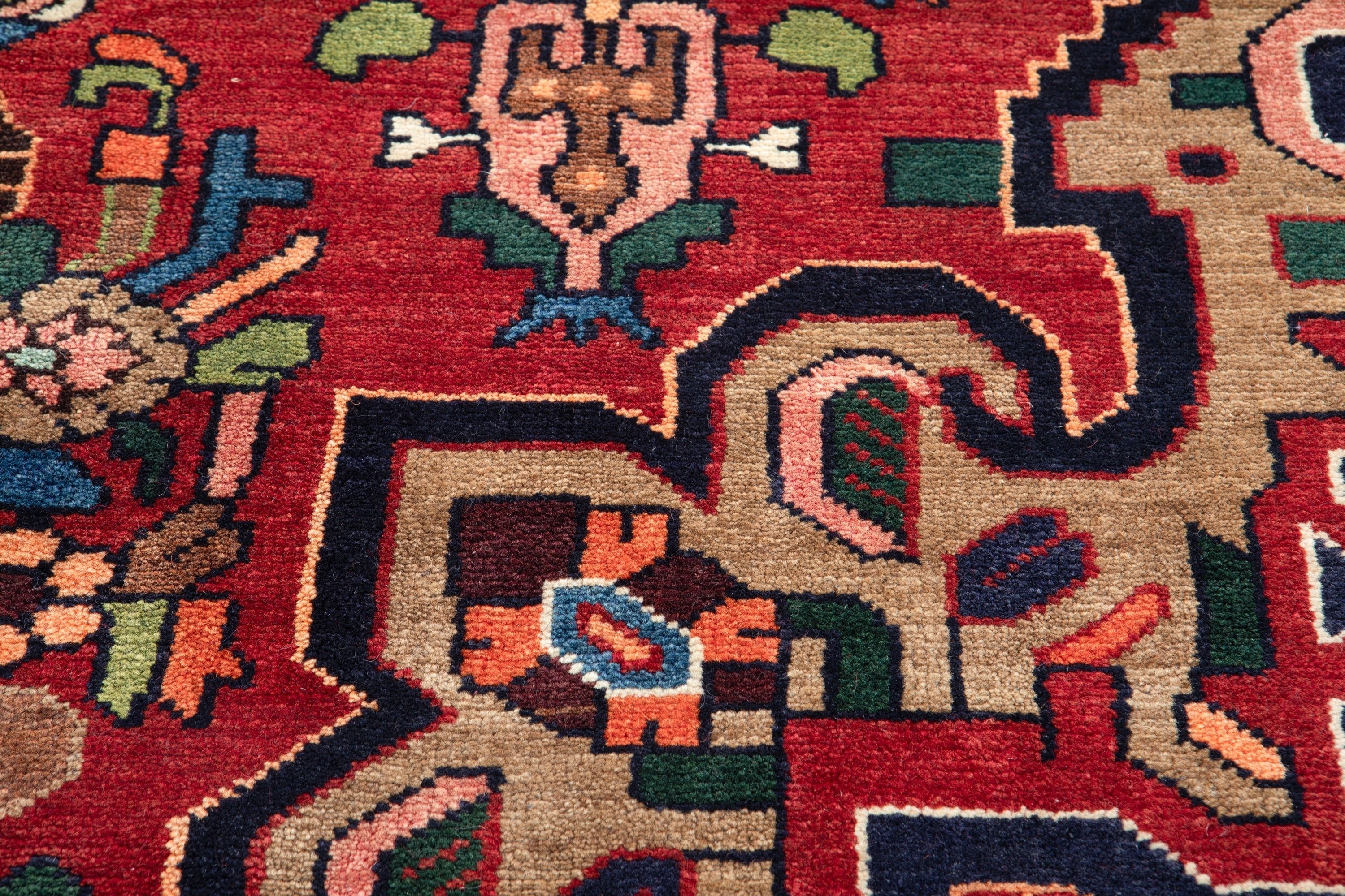 Hand-Knotted Vintage Wool Area Rug – 9' 1" x 5' (277 x 152 cm) - Yasi & Fara