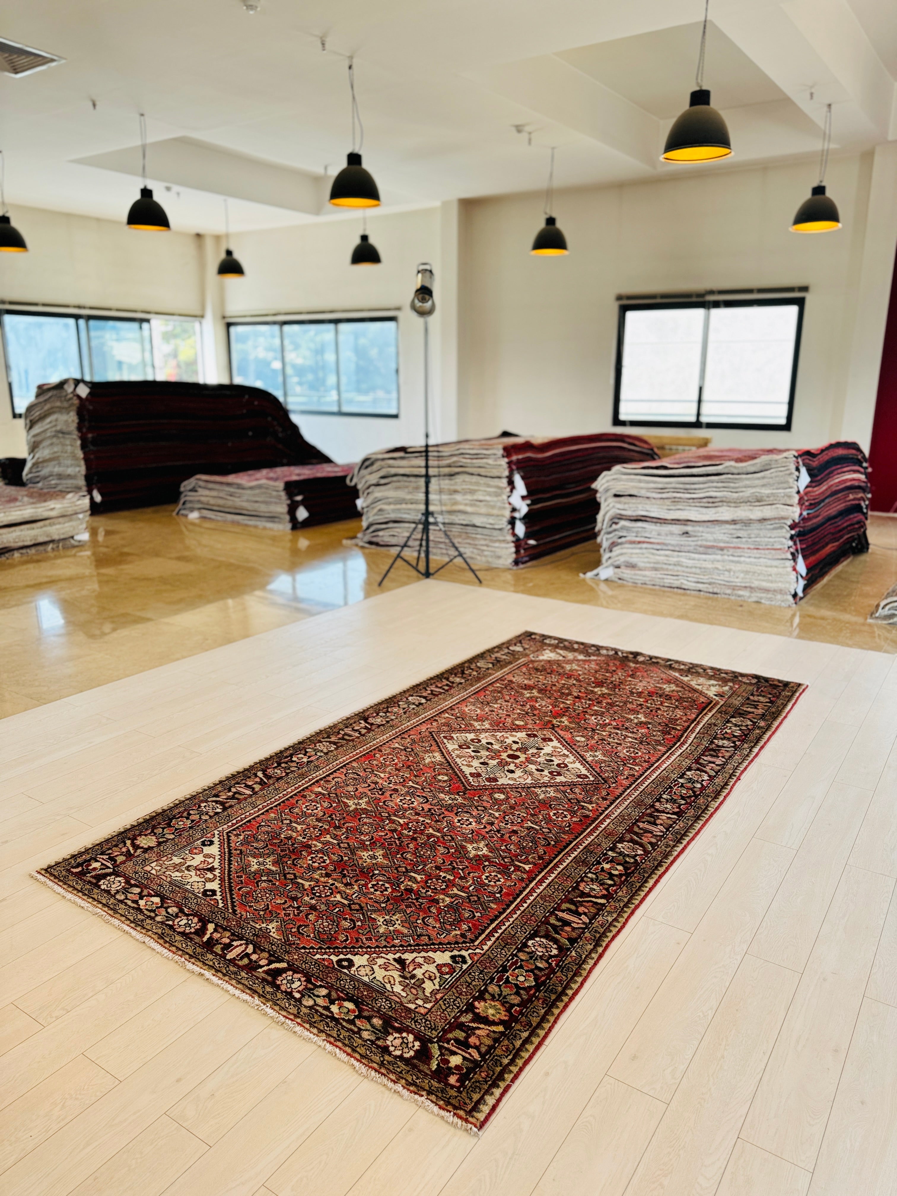 Hand-Knotted Vintage Wool Area Rug – 10' 3" x 5' 5" (312 × 164 cm) - Yasi & Fara