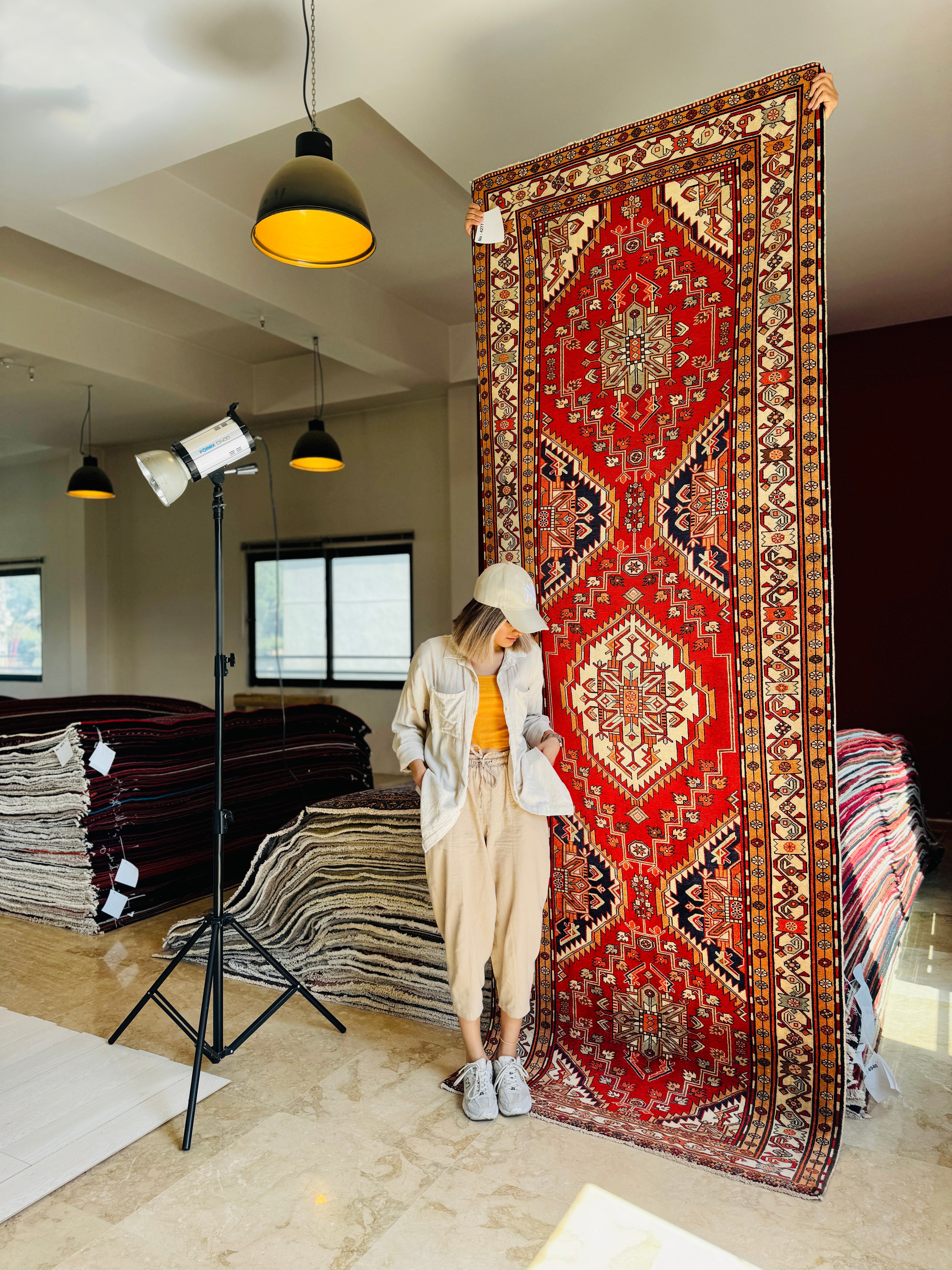 Hand-Knotted Vintage Wool Runner Rug – 10' 8" x 3' 10" (325 × 116 cm) - Yasi & Fara