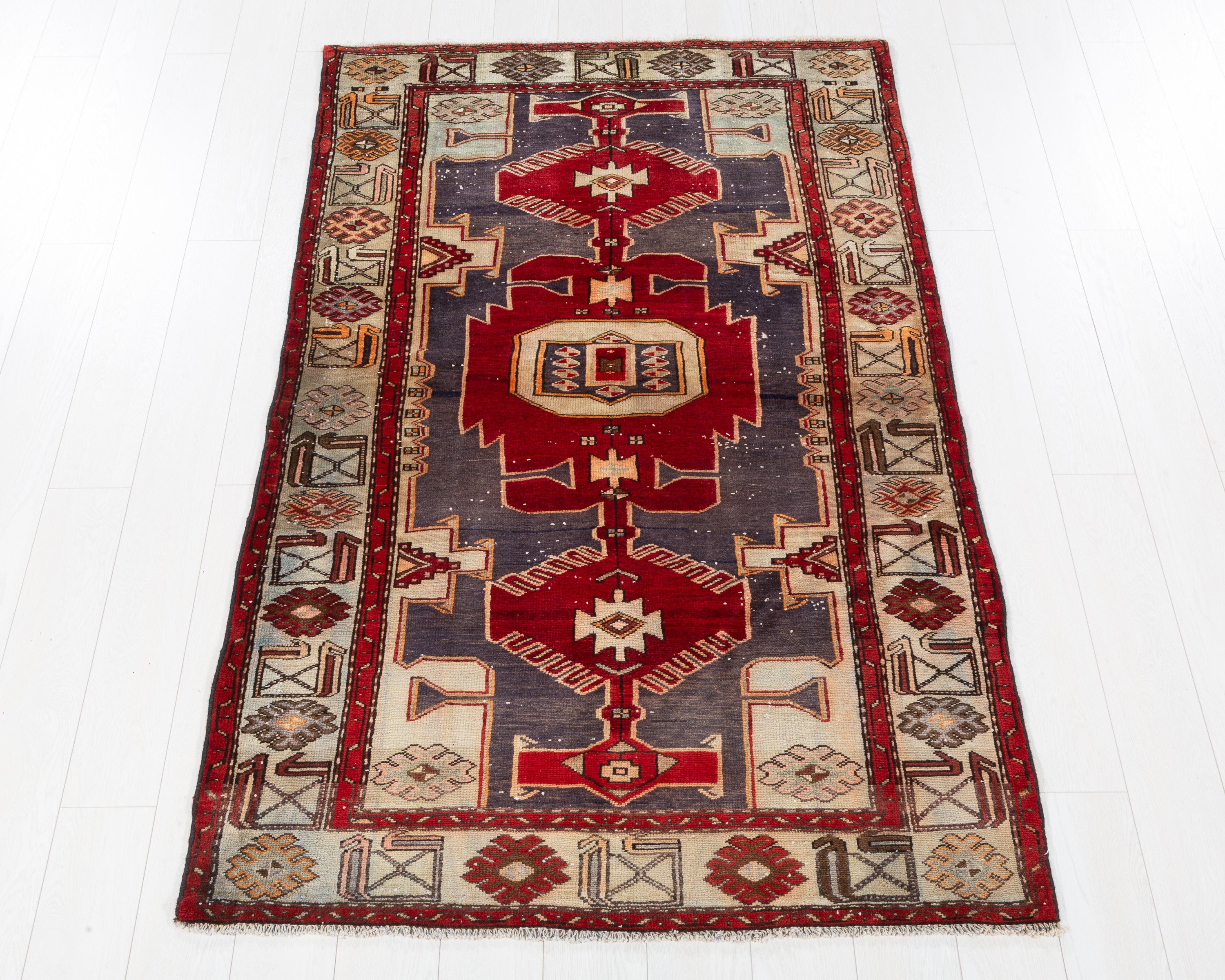 Collectible Vintage Tarom Burgundy-Red hand-knotted wool rug, SKU 5677