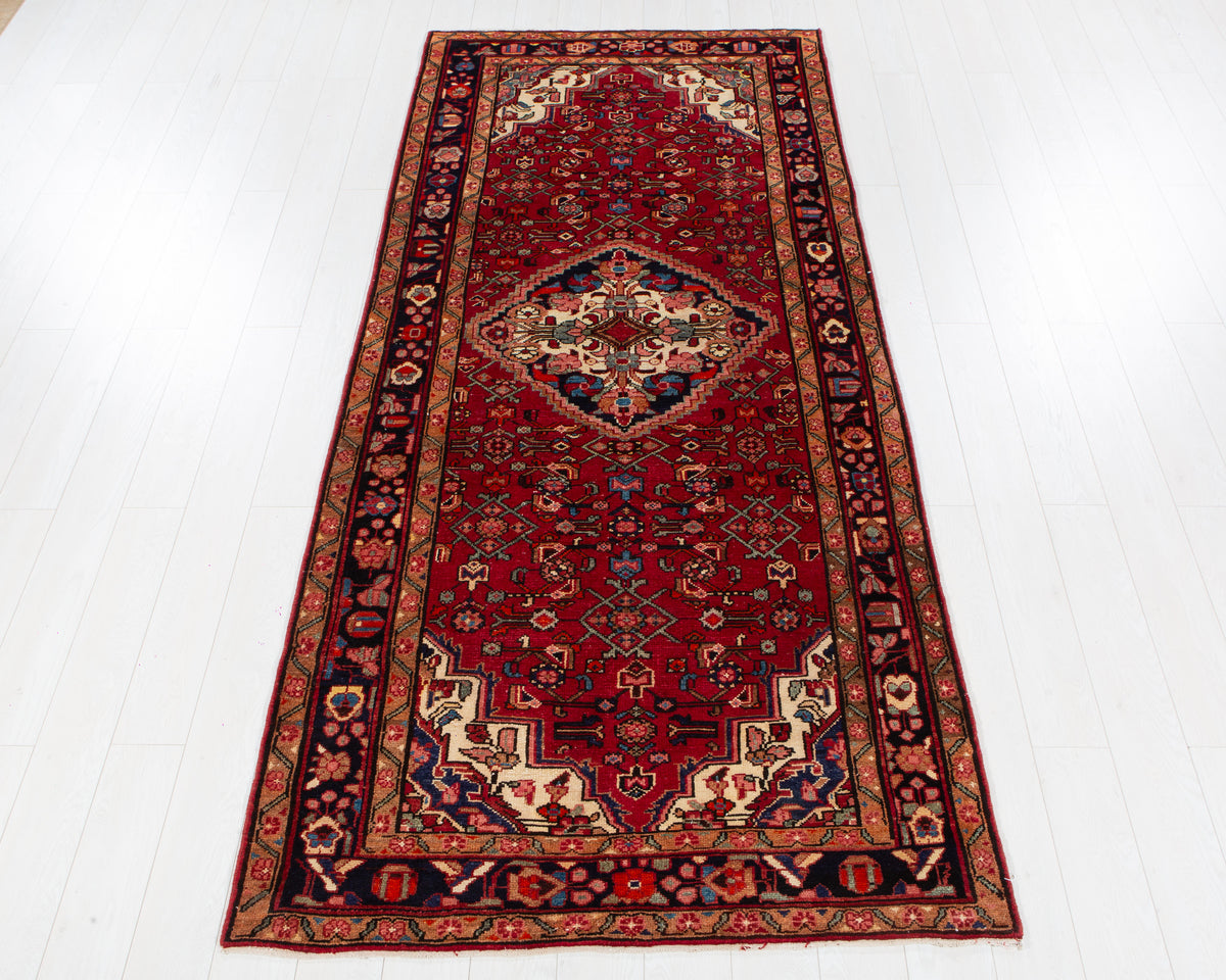 Vintage Malayer Red hand-knotted wool rug, SKU 6122
